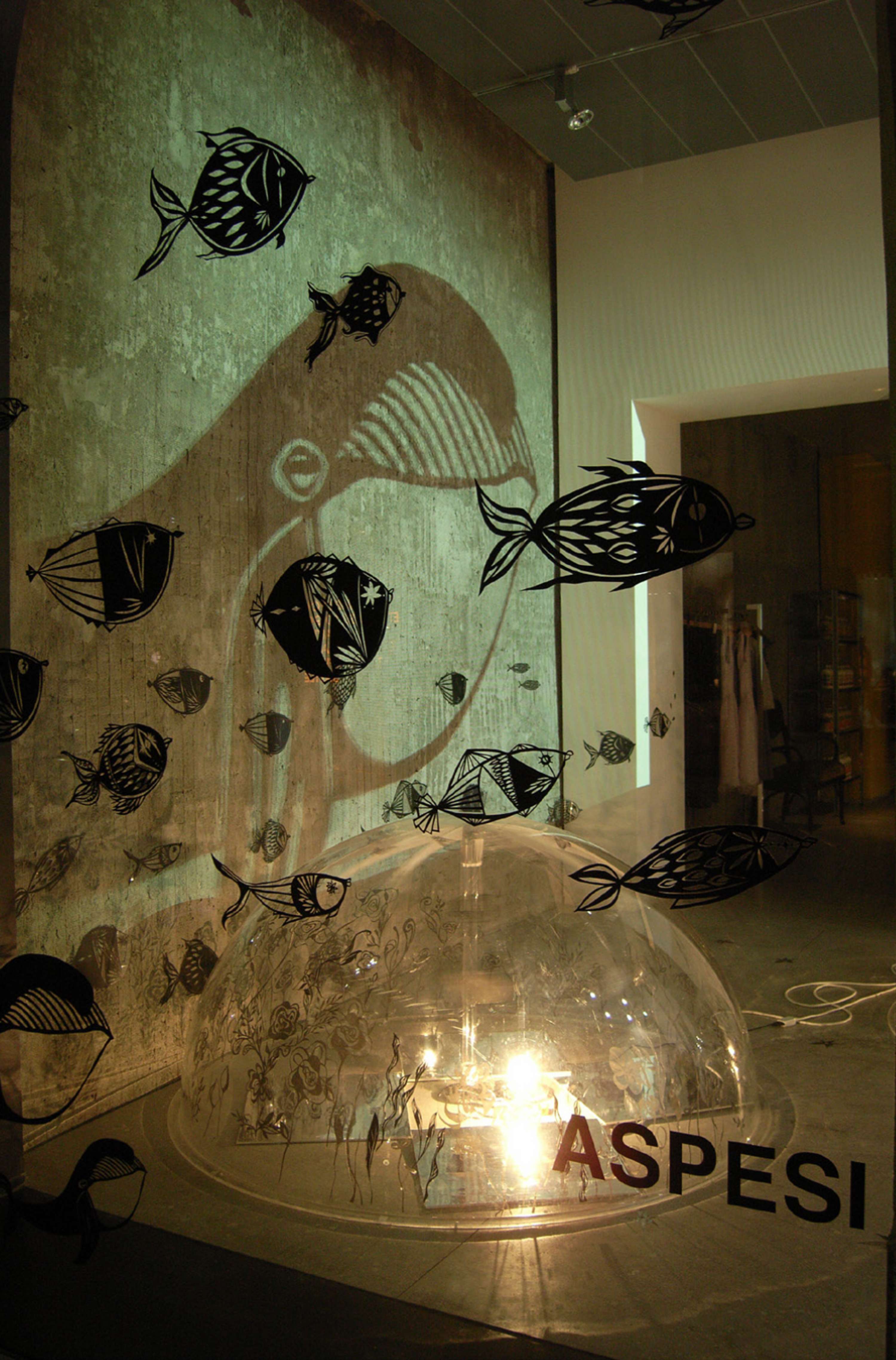 Set design and window displays / Aspesi store by Simone Schneider