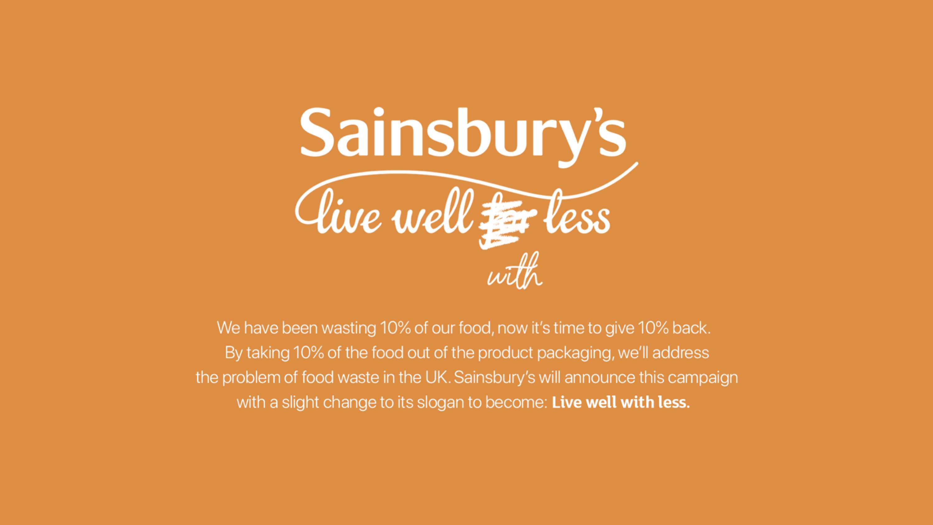 Sainsbury's - Live Well With Less by Youmna Hazzaa