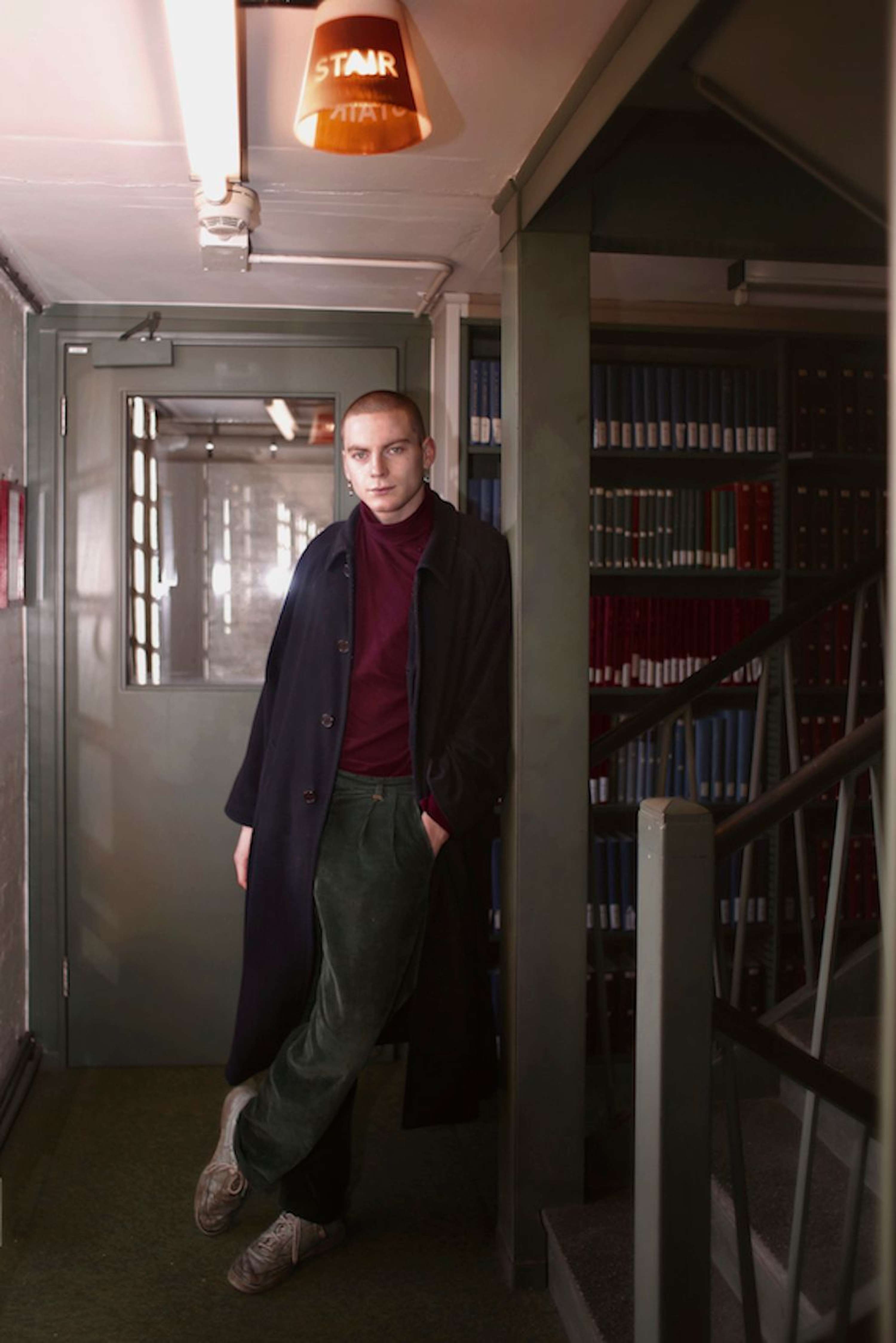 Photoshoot in Cambridge University Library by Sophie Coldicott