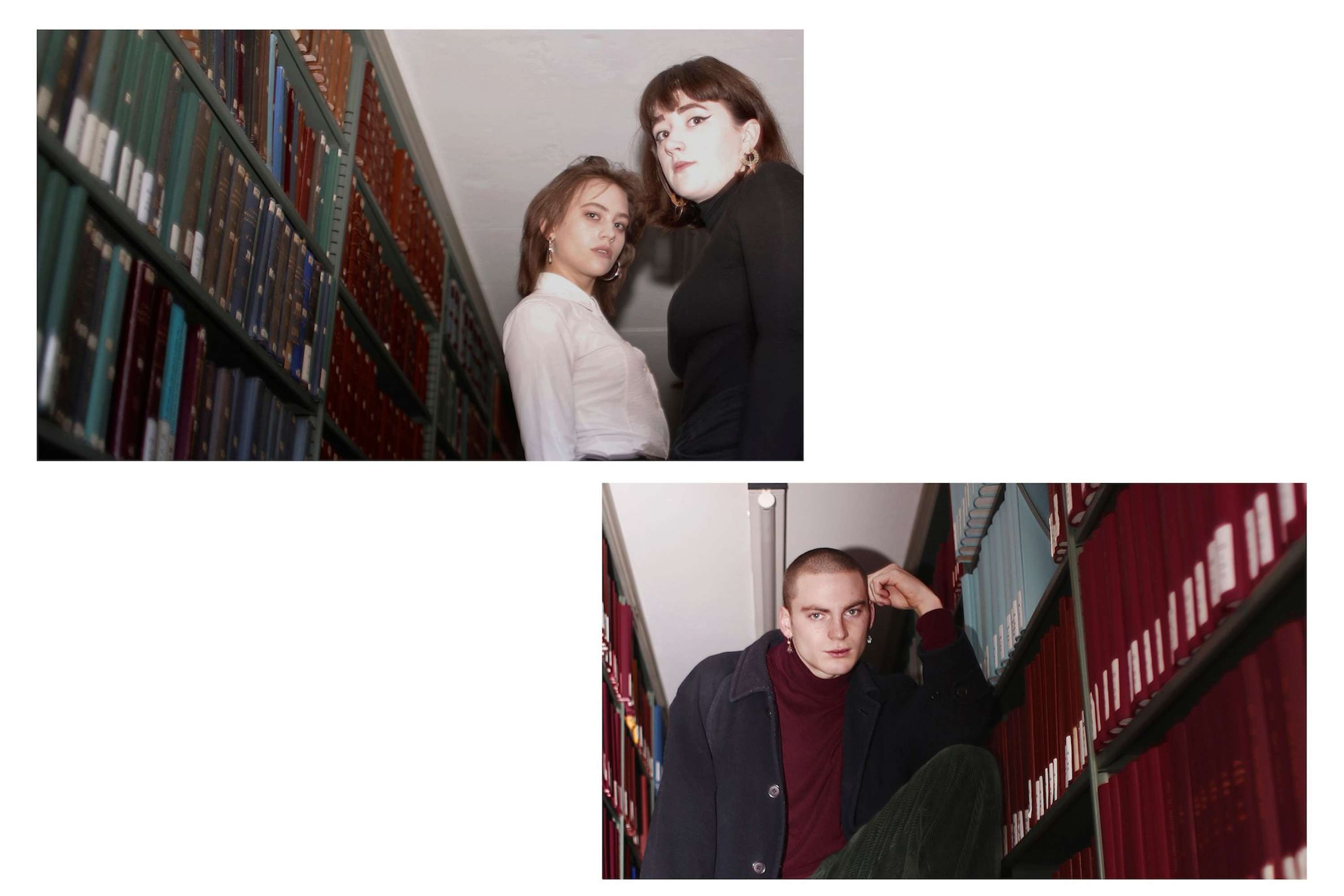 Photoshoot in Cambridge University Library by Sophie Coldicott