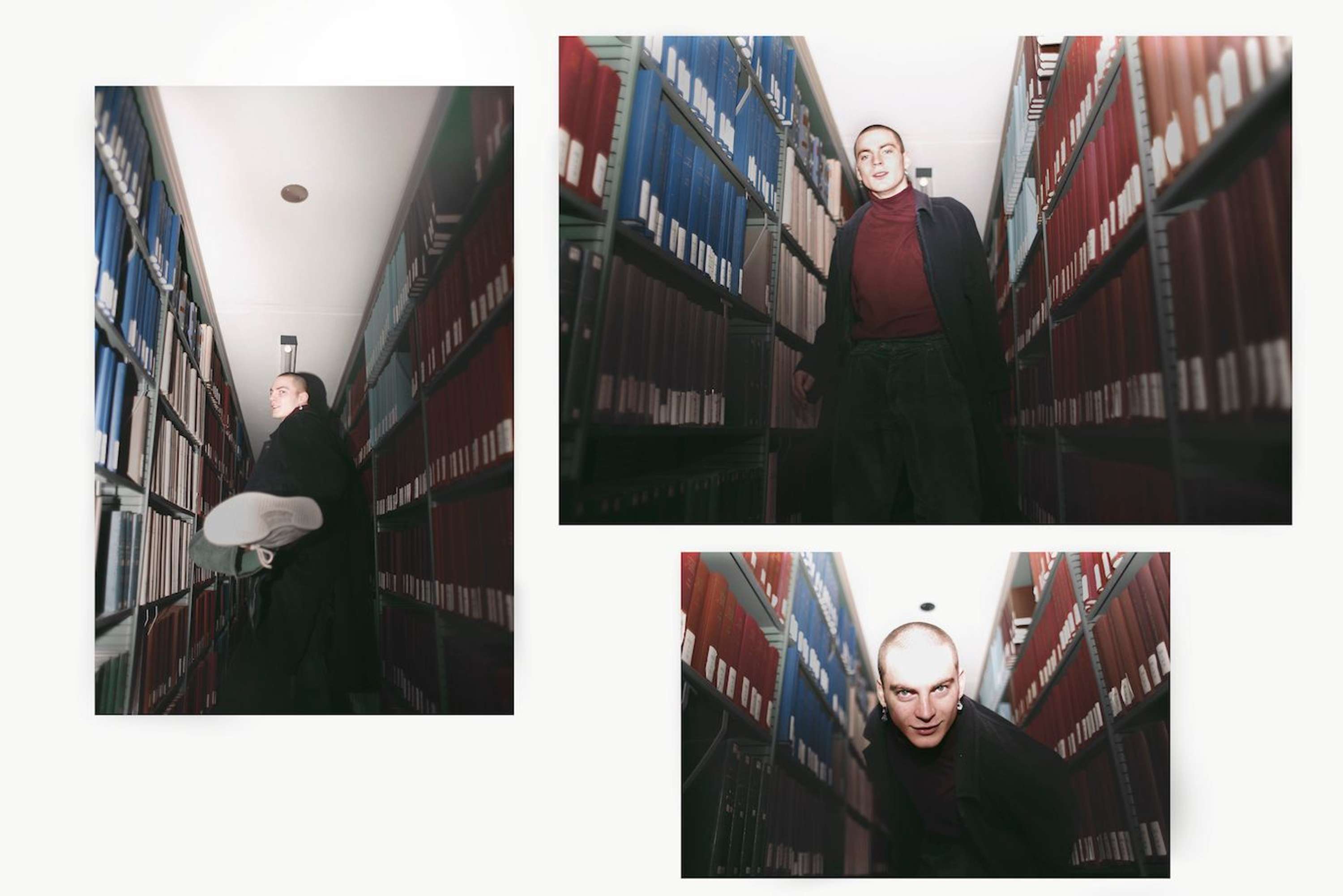 Photoshoot in Cambridge University Library by Sophie Coldicott