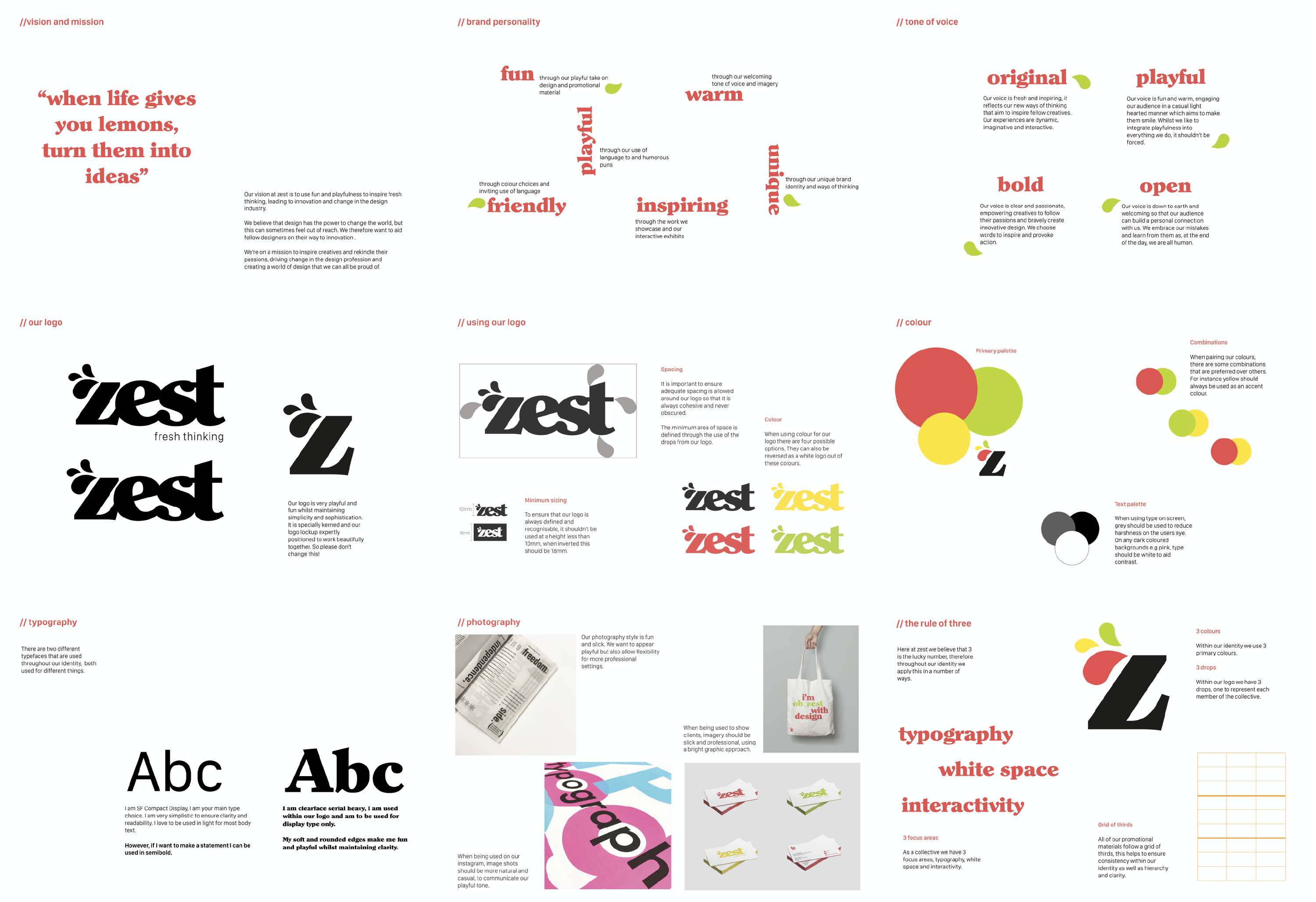 Branding and Identity | zest by Emma Brookes