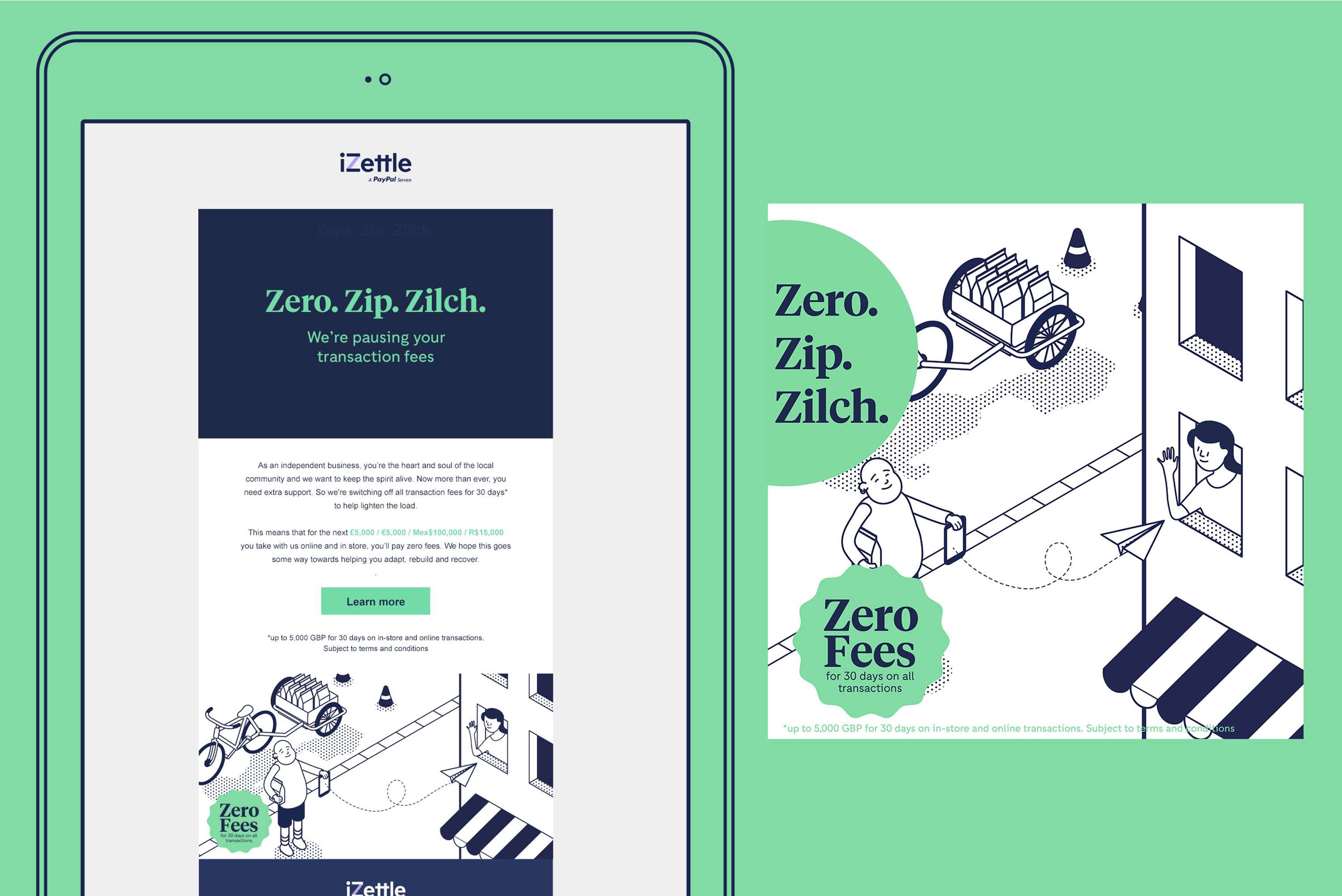 Zero Fees Campaign - iZettle by Sophie Riano