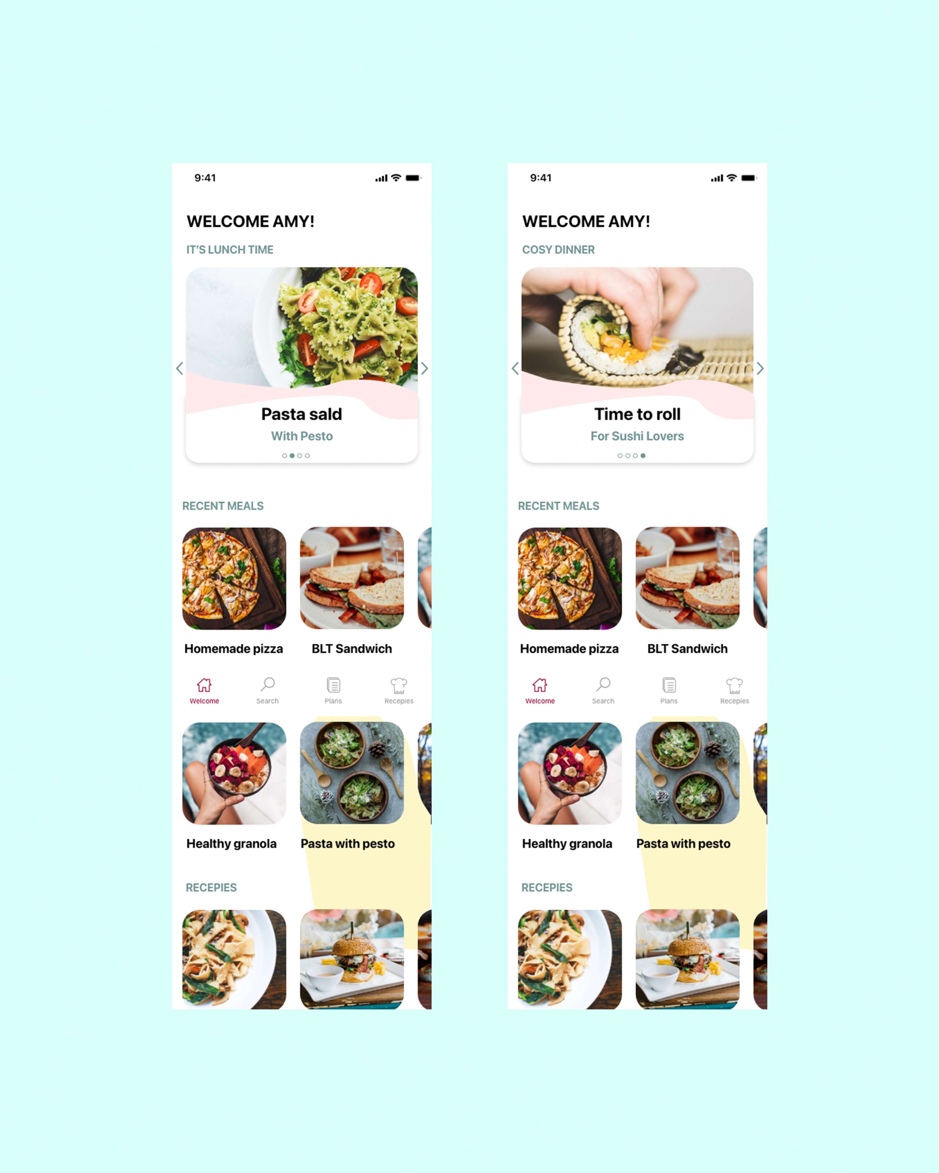 Food4Week app by Marta Bescos