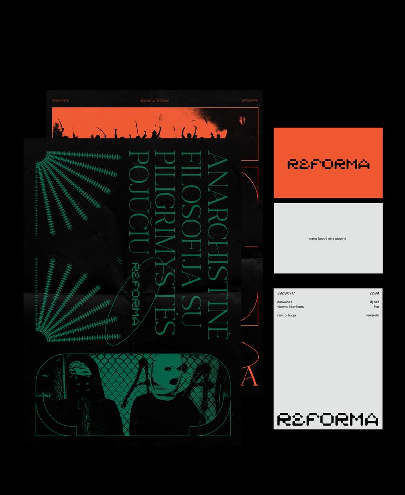 Reforma visual identity by Meda Dargytė