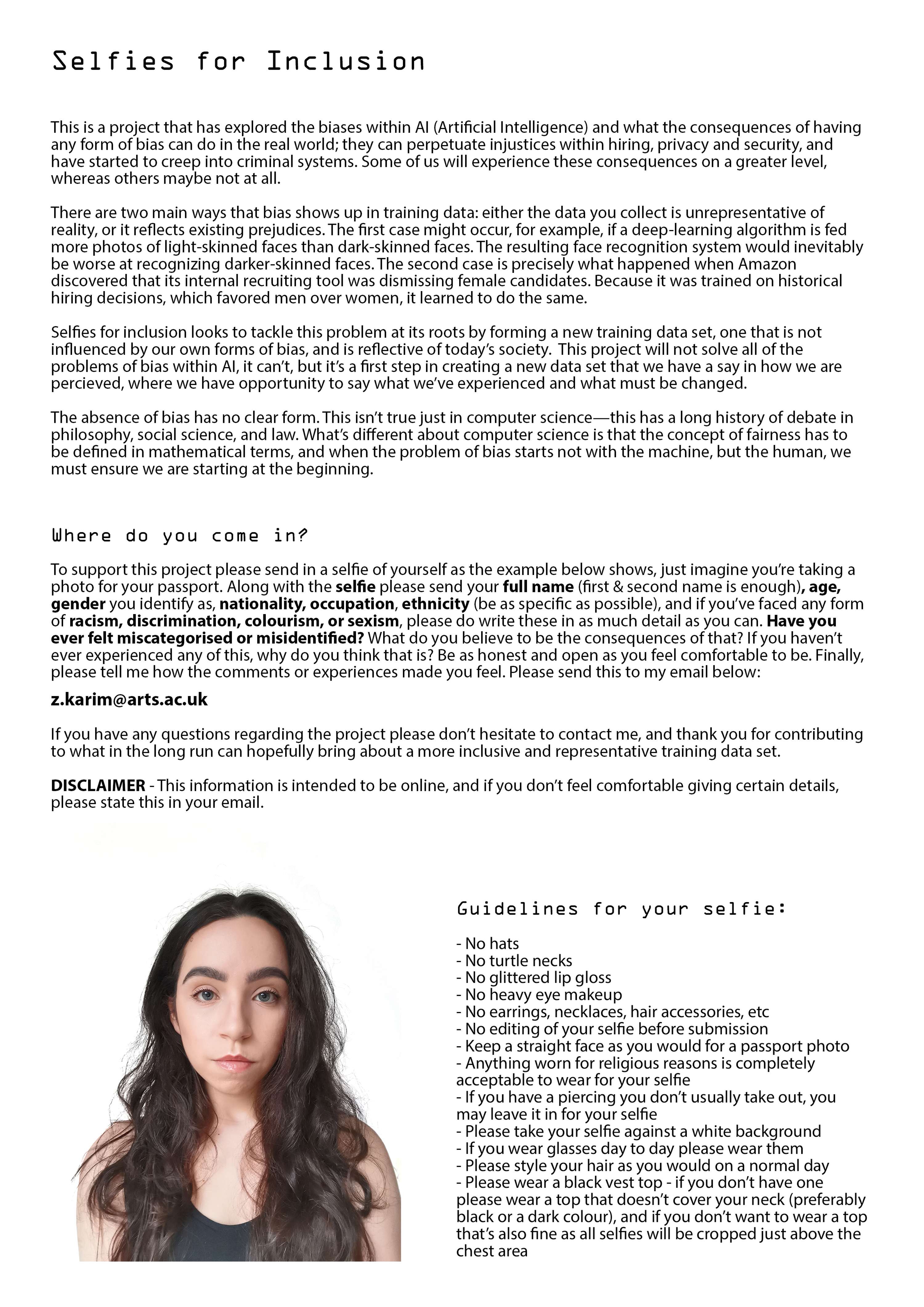 Selfies for Inclusion by Zahraa Karim