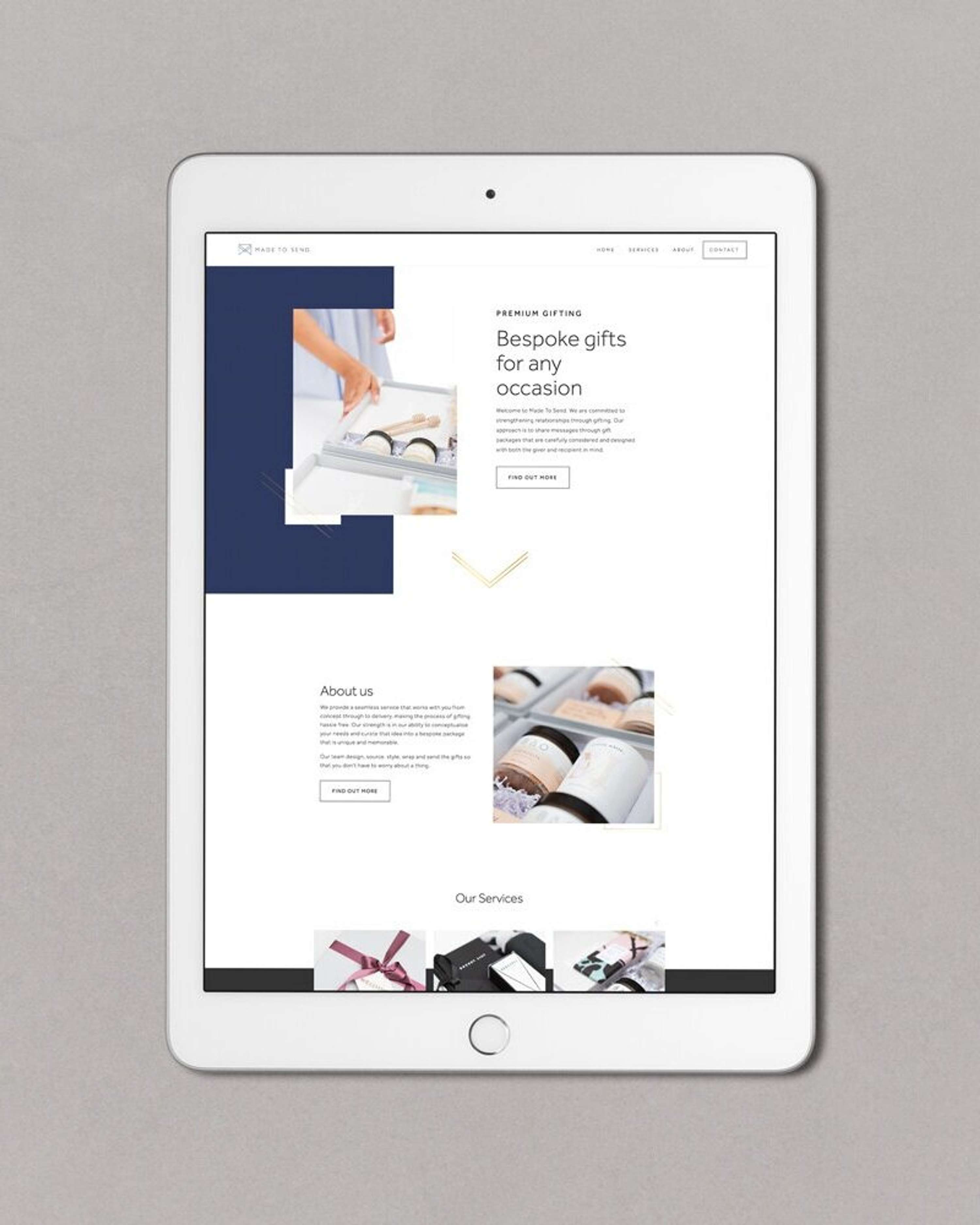 Made To Send - Branding bootcamp, packaging, presentation design and Squarespace website design and build by Ruby Ellis