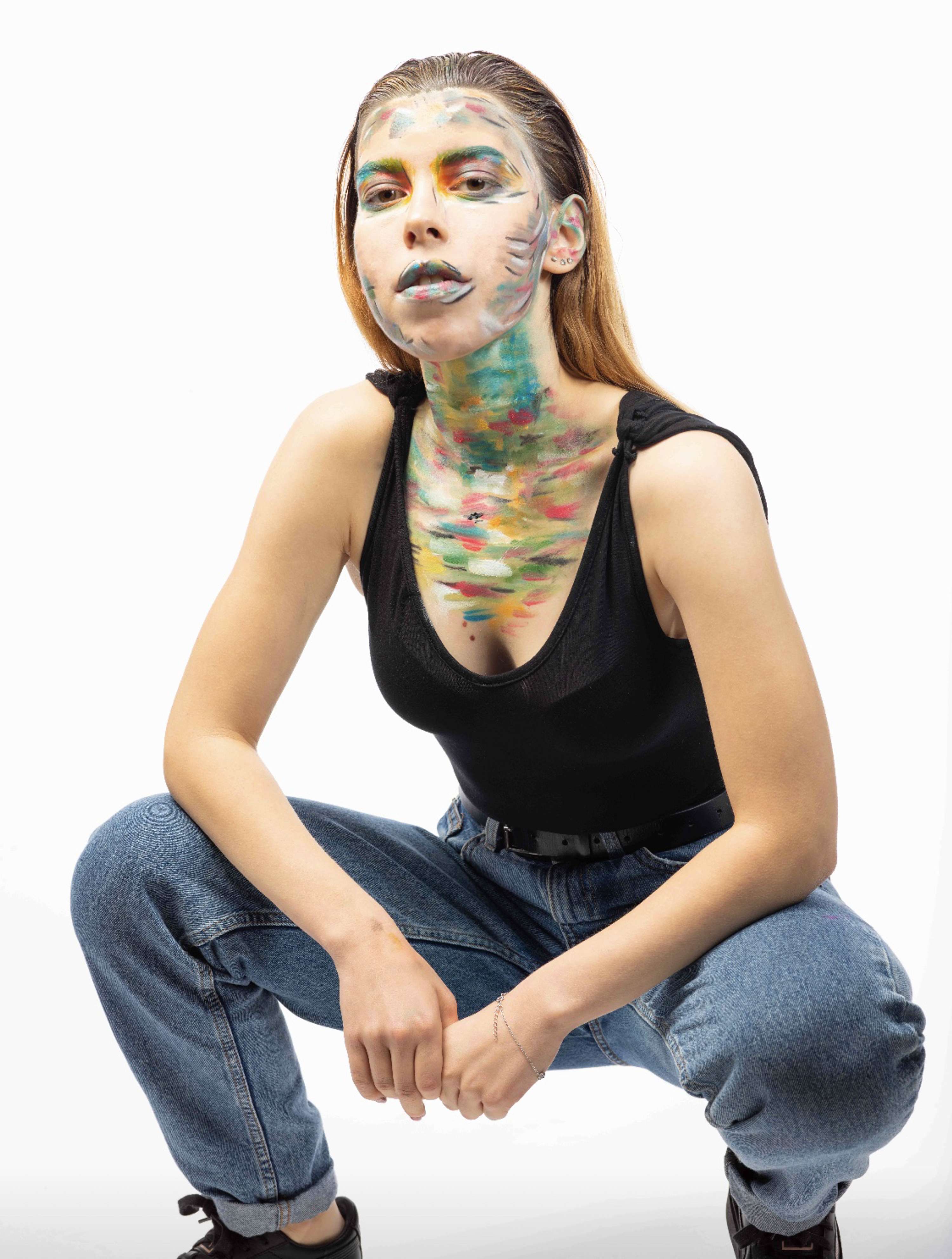 Street style mixed with abstract art editorial photoshoot by Viktoria Voykova