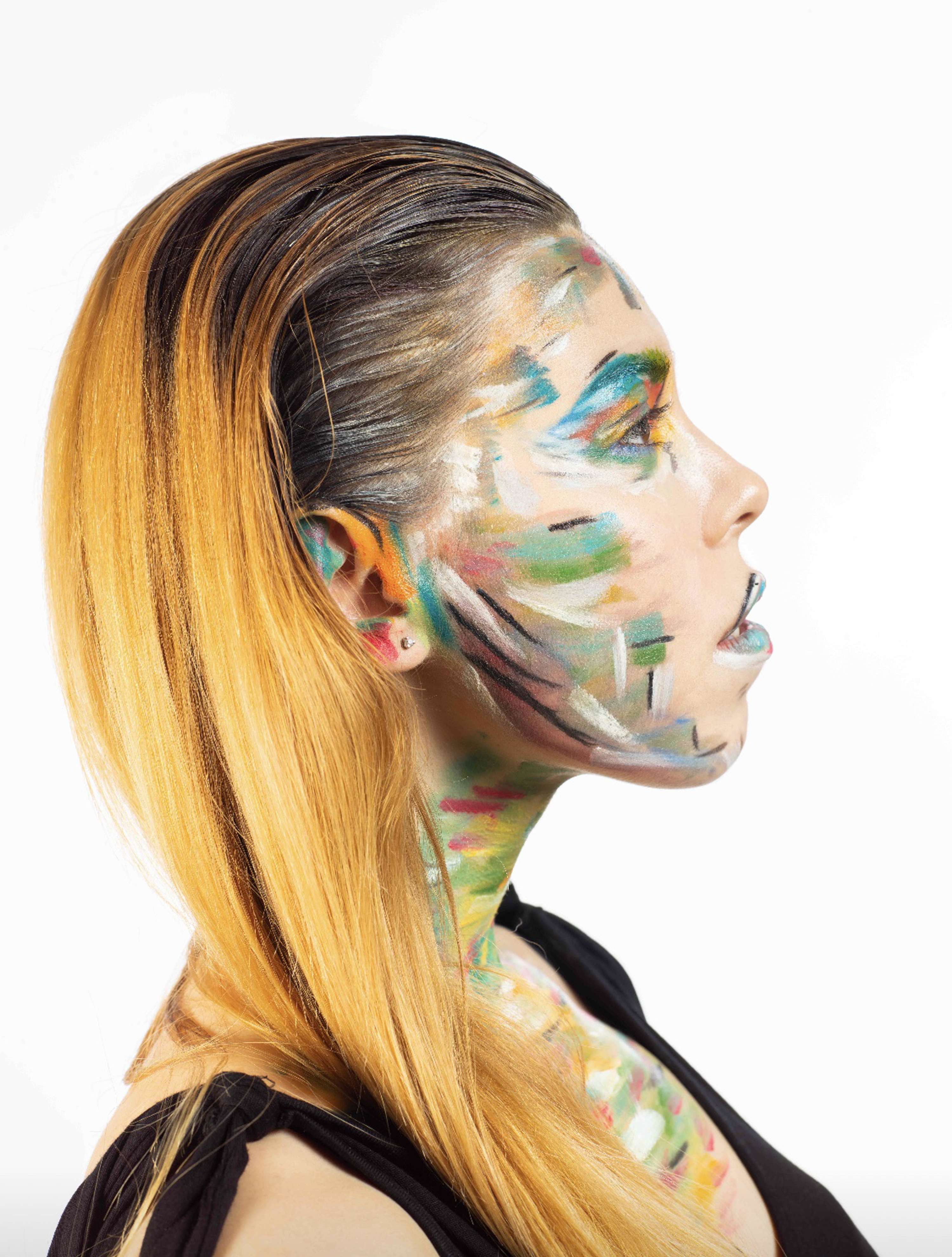 Street style mixed with abstract art editorial photoshoot by Viktoria Voykova