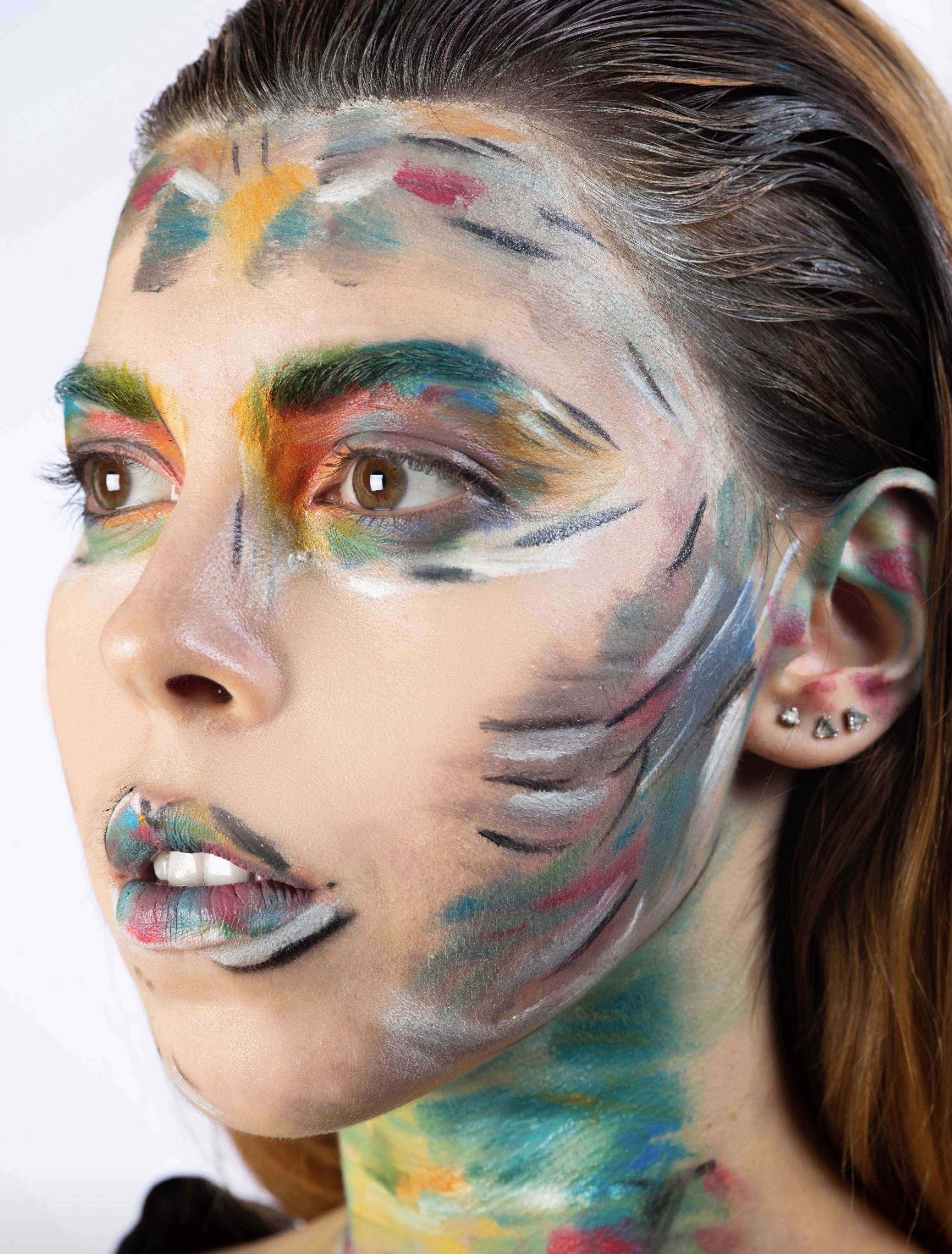 Street style mixed with abstract art editorial photoshoot by Viktoria Voykova