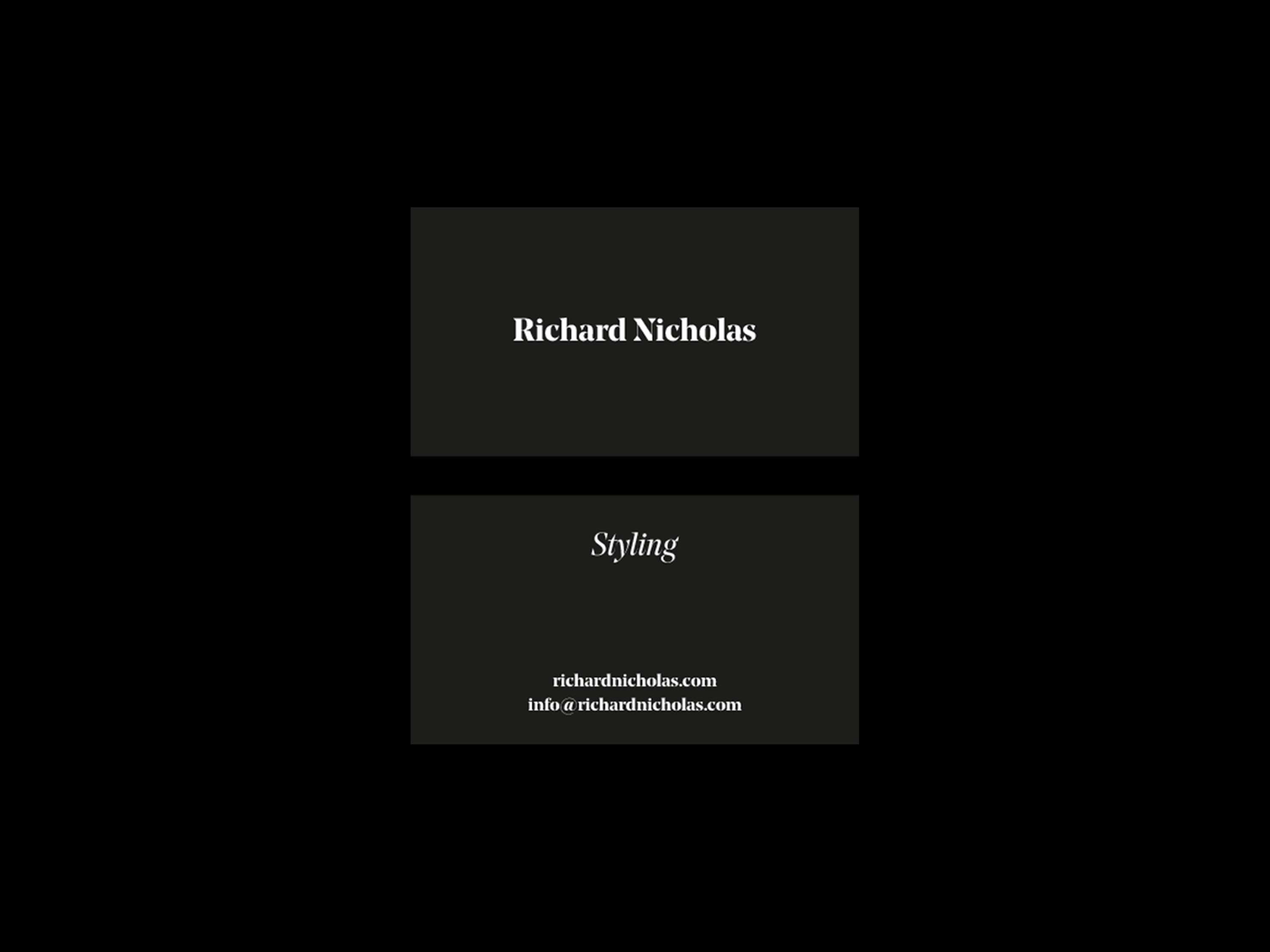 Richard Nicholas Styling Identity by Mehmet Kırlangıç