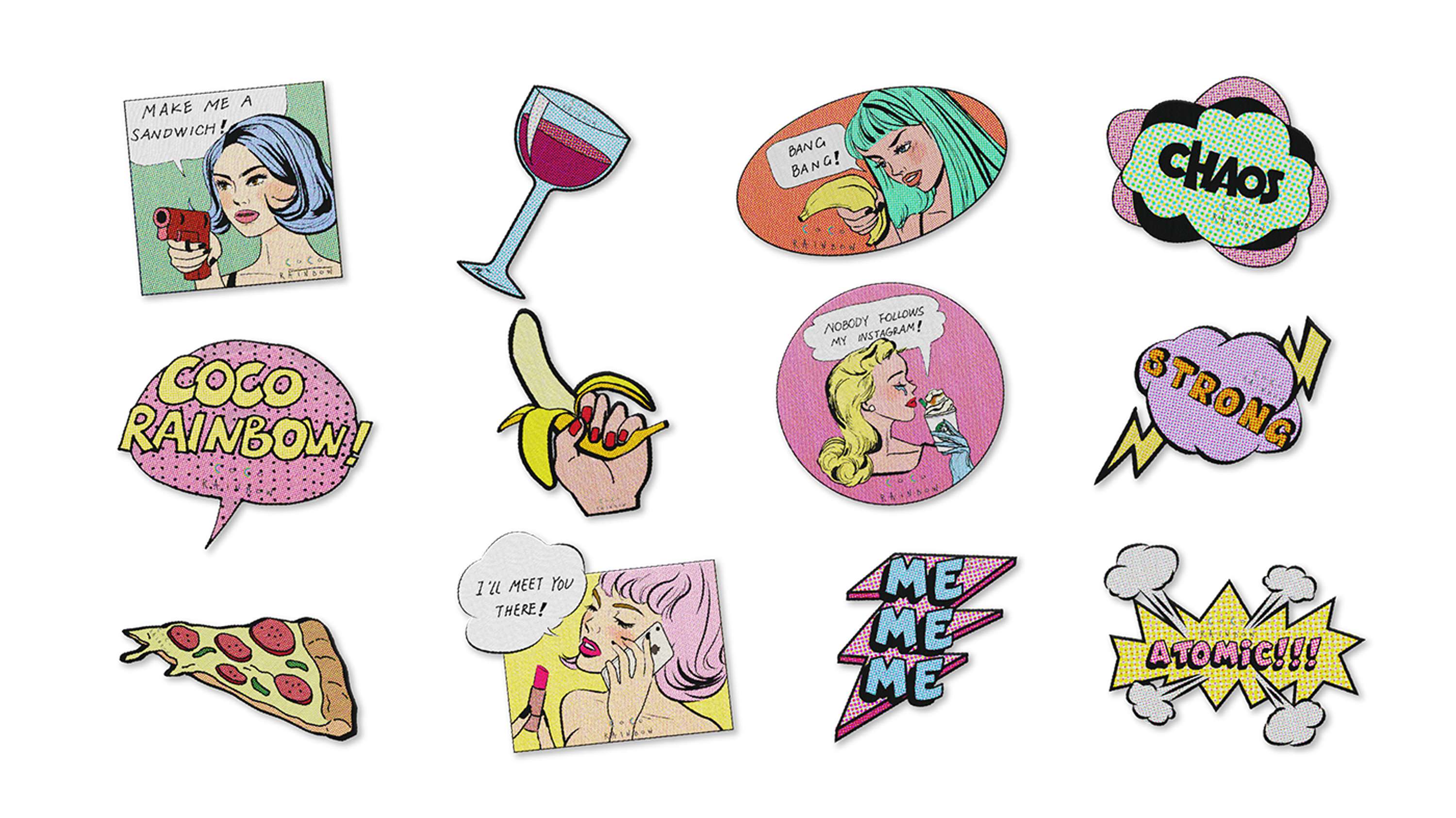 Pop Art Badges&Print Design by Xuyang Sun