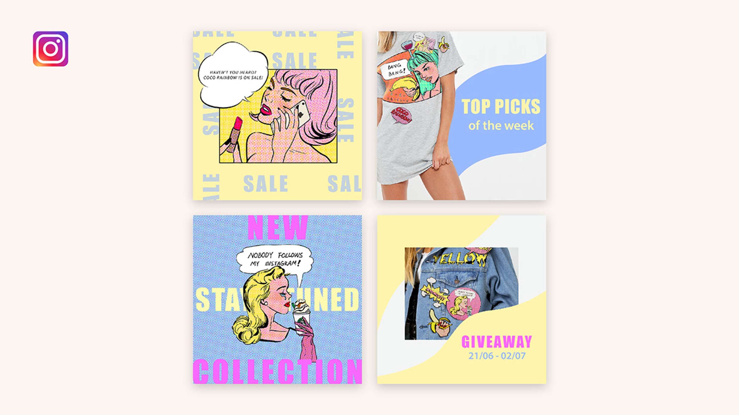 Pop Art Badges&Print Design by Xuyang Sun
