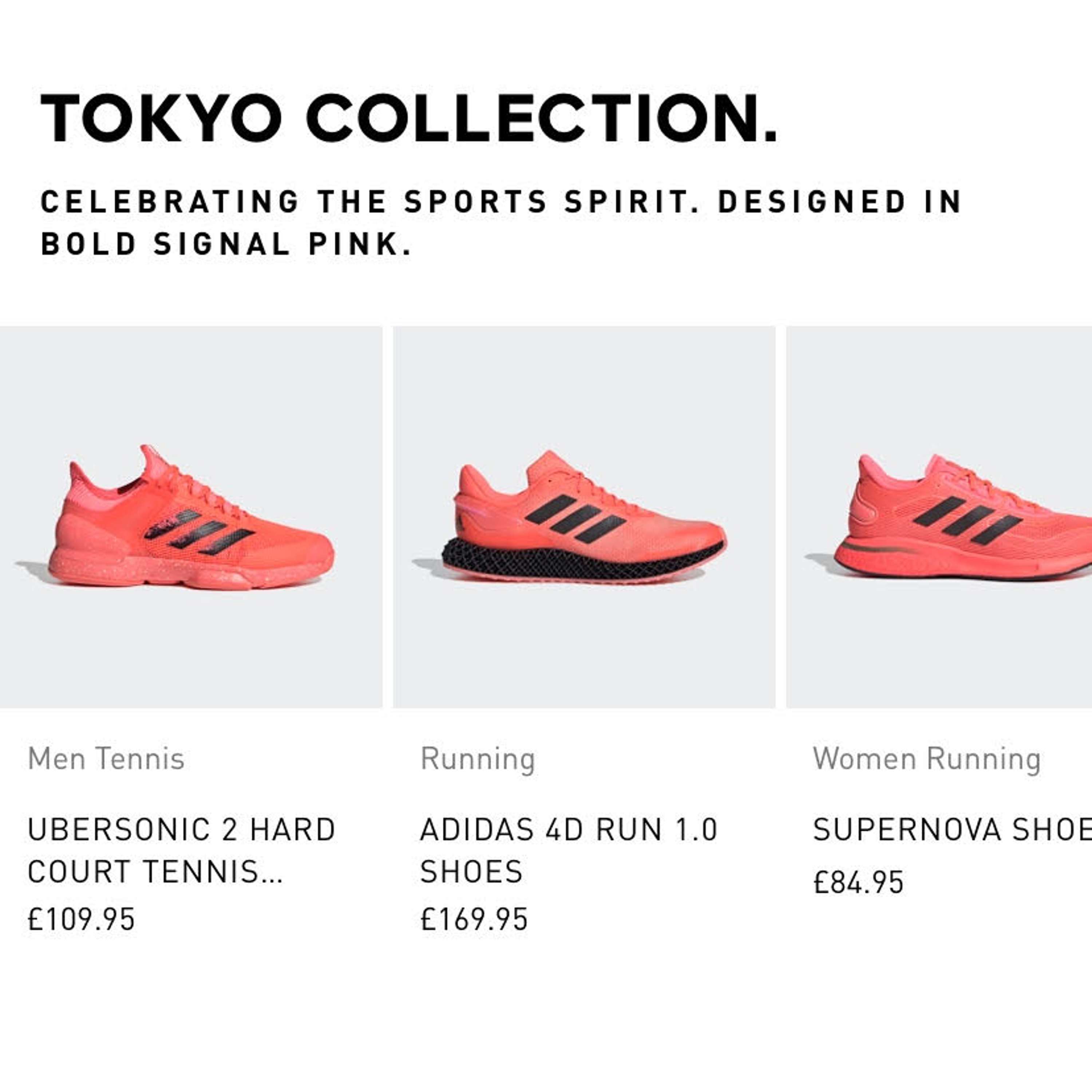 Web copy for Adidas (Tokyo Collection) by Samantha Portillo-Corodeanu