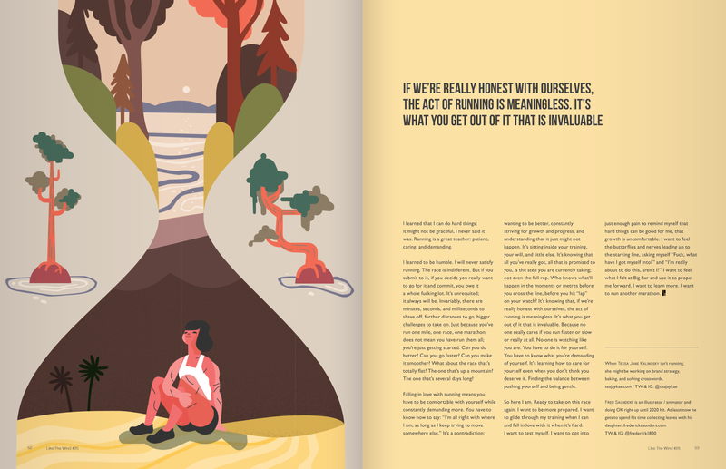 Like the Wind Magazine editorial illustration by Fred Saunders