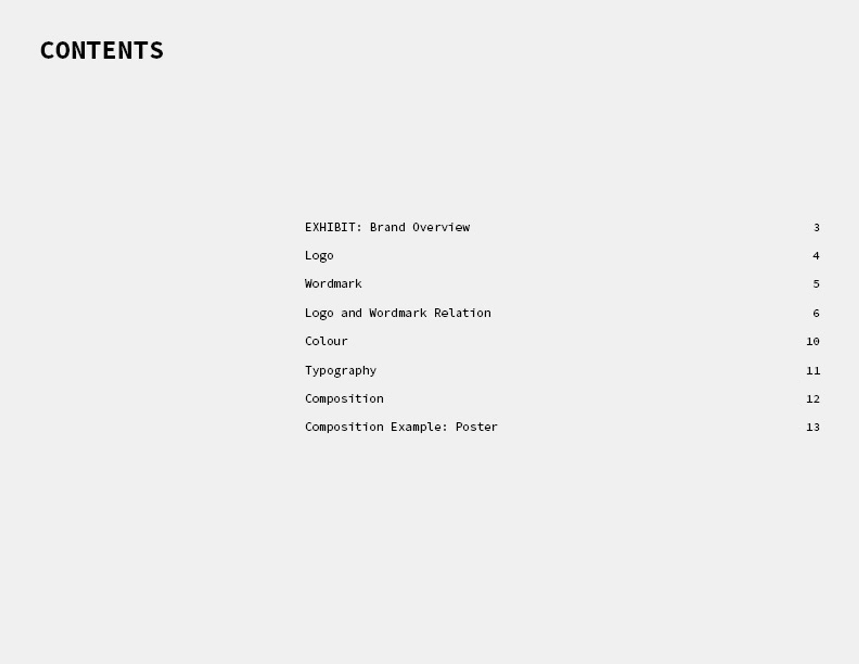 EXHIBIT: Branding Guideline (2020) by Keith Muir