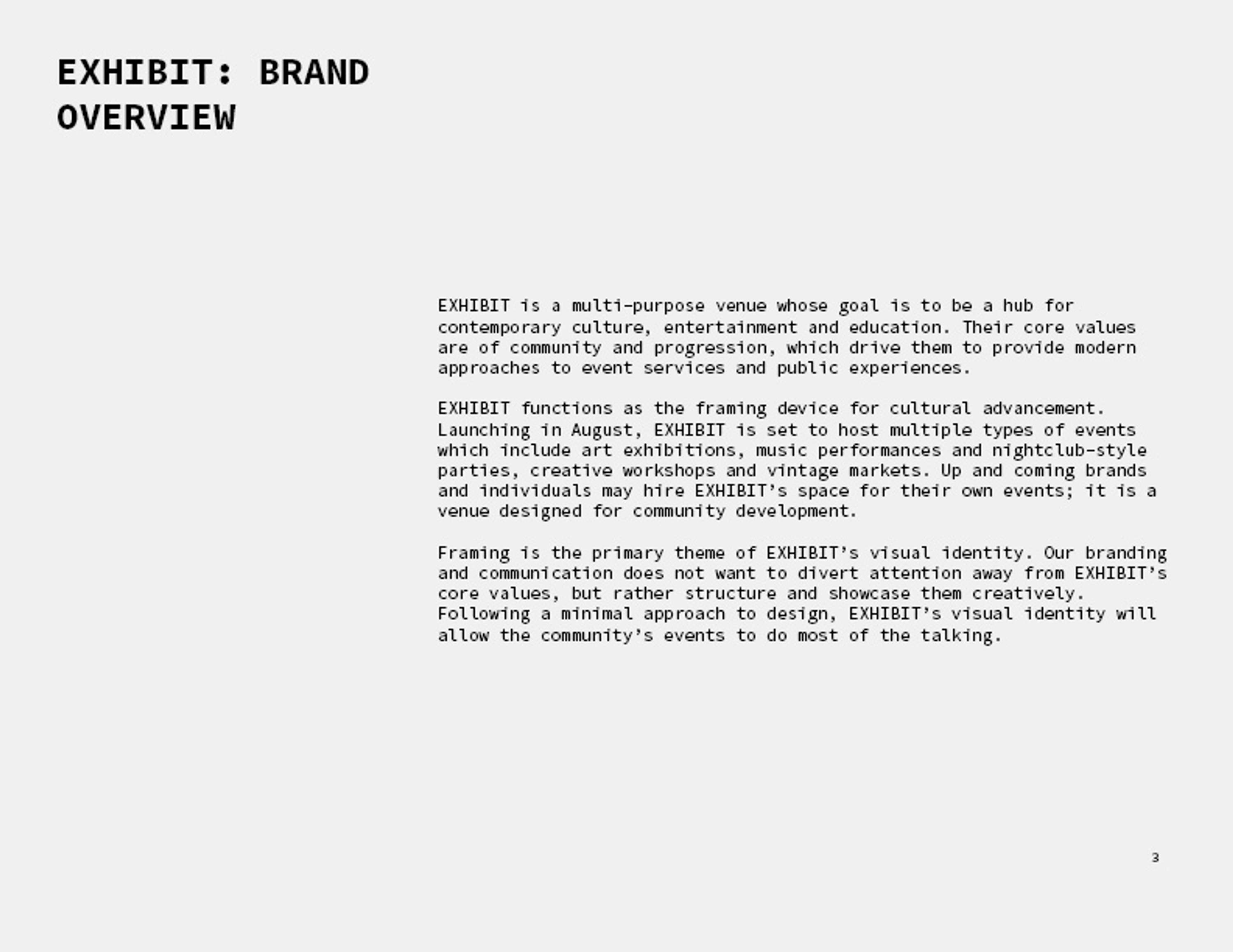 EXHIBIT: Branding Guideline (2020) by Keith Muir