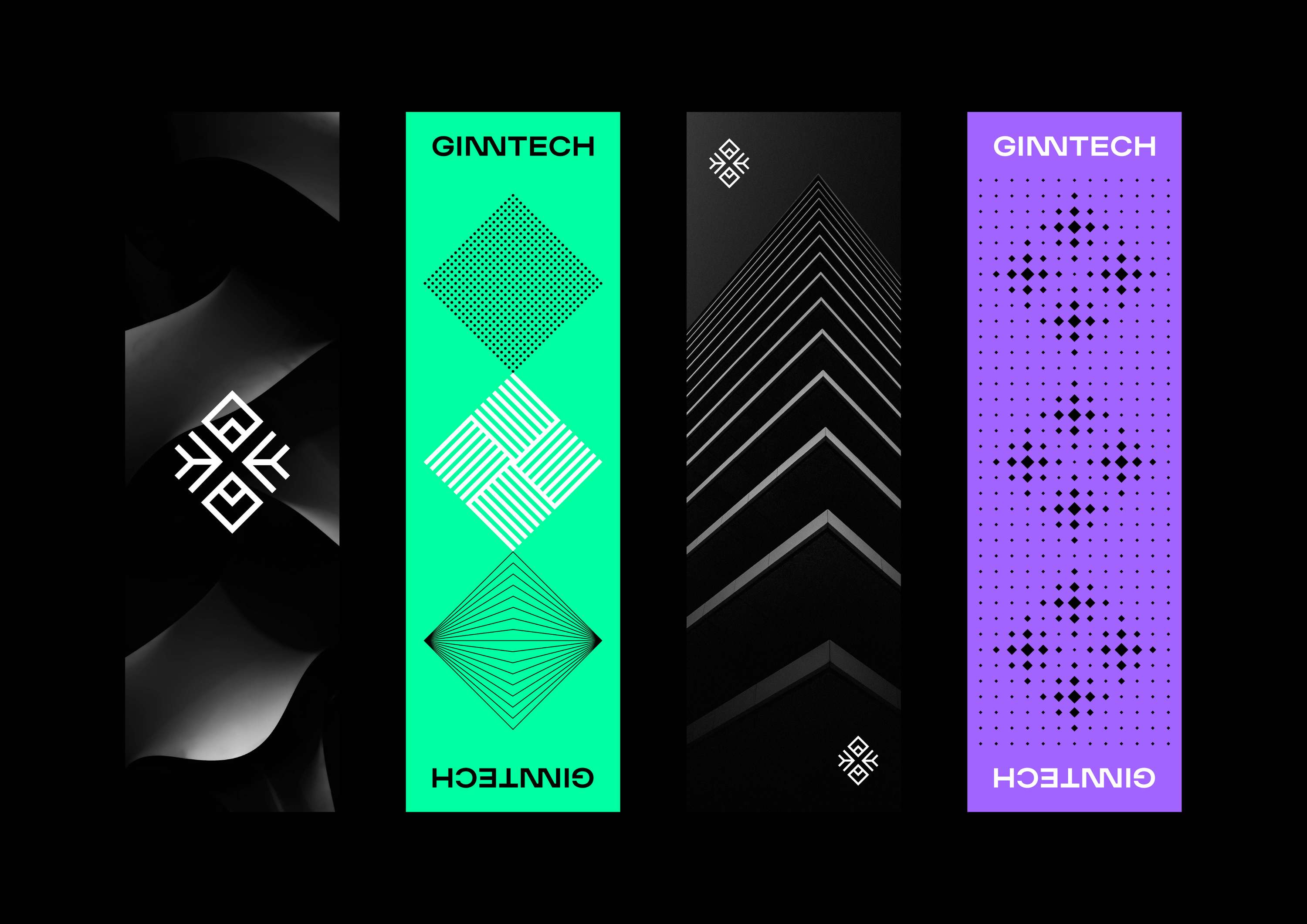 Ginntech - software house • Brand identity by Blekk Studio