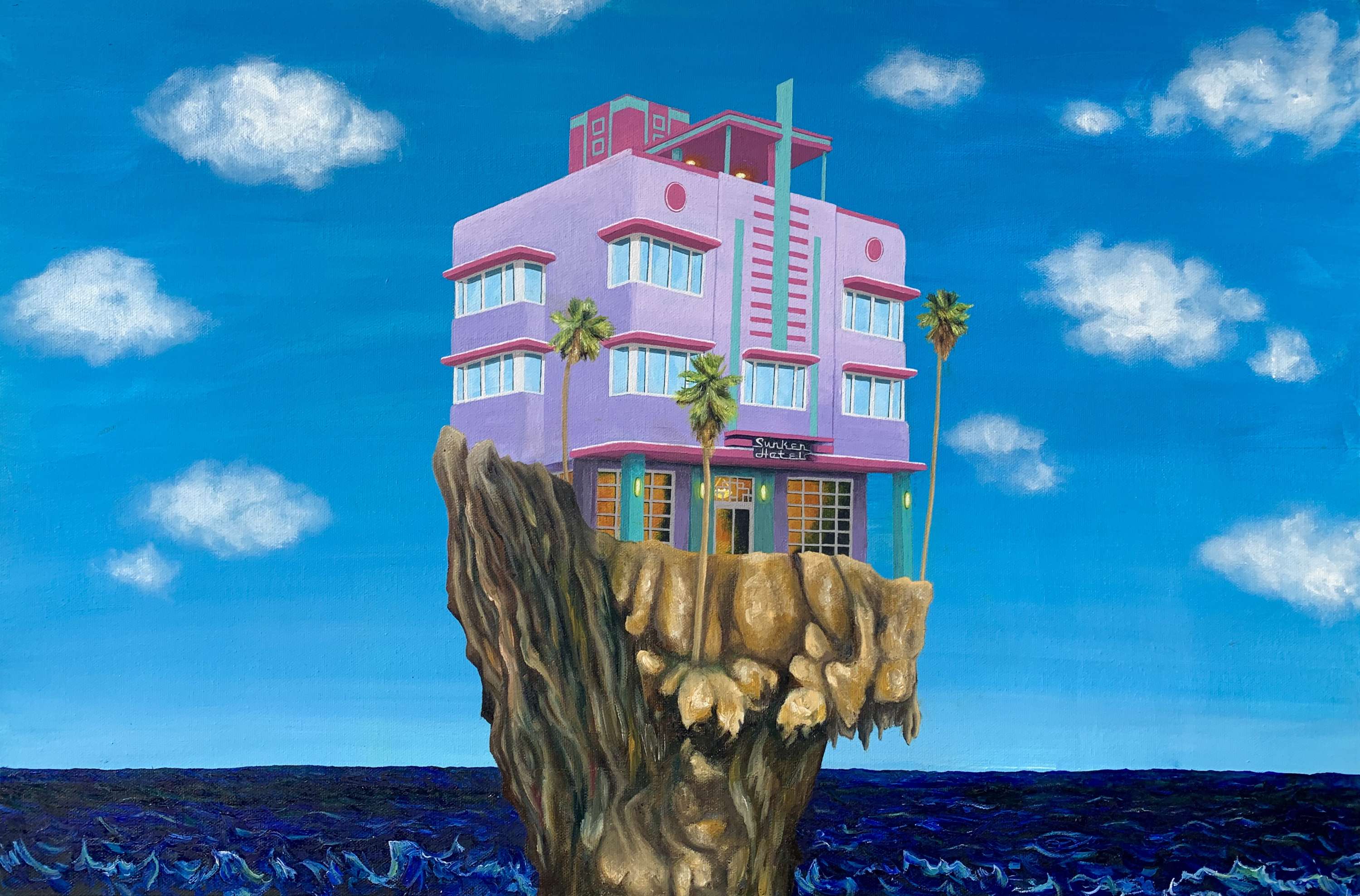 Surrealist architectural concepts and paintings by Kat Easto