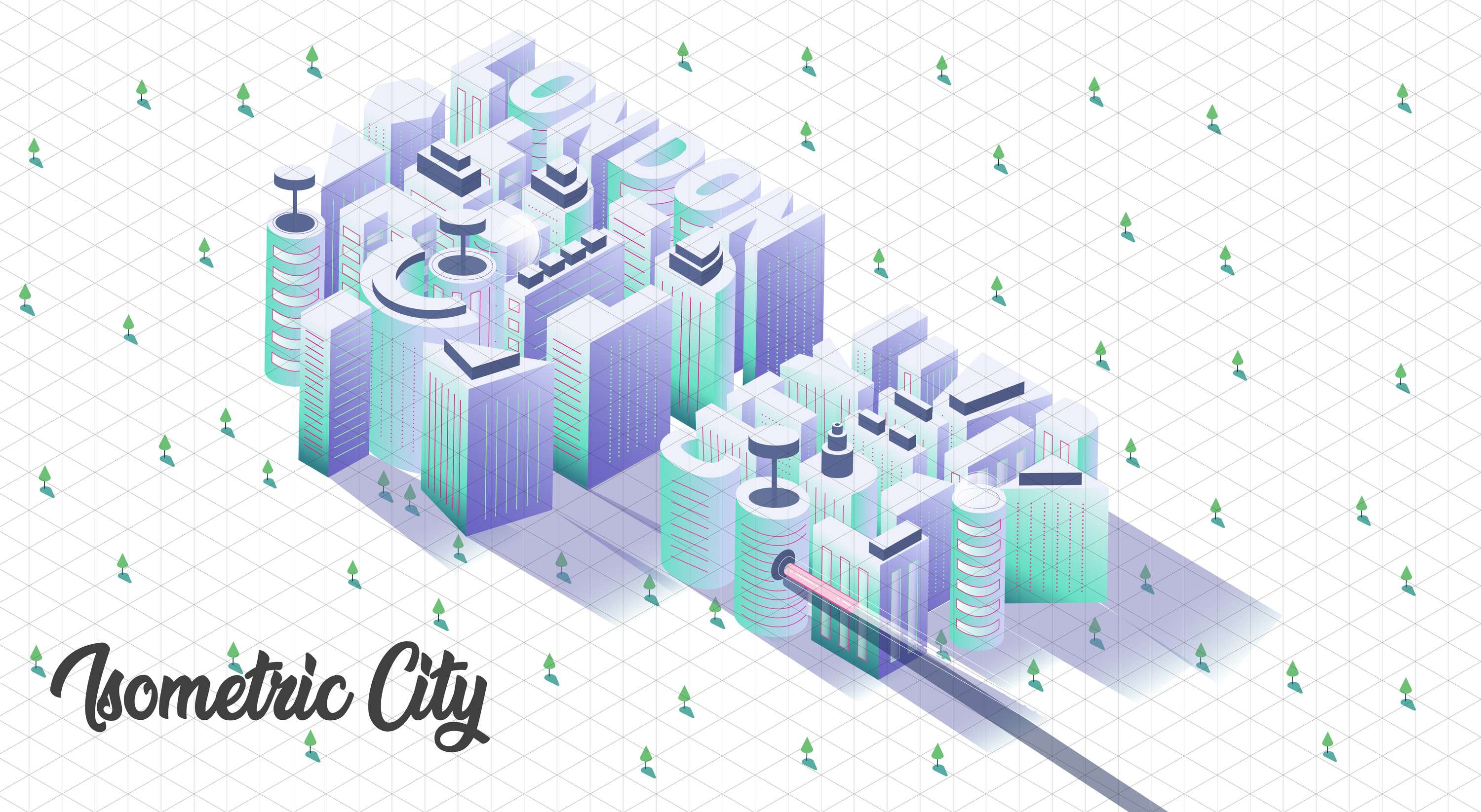 Isometric City by Sibel Gulbahce