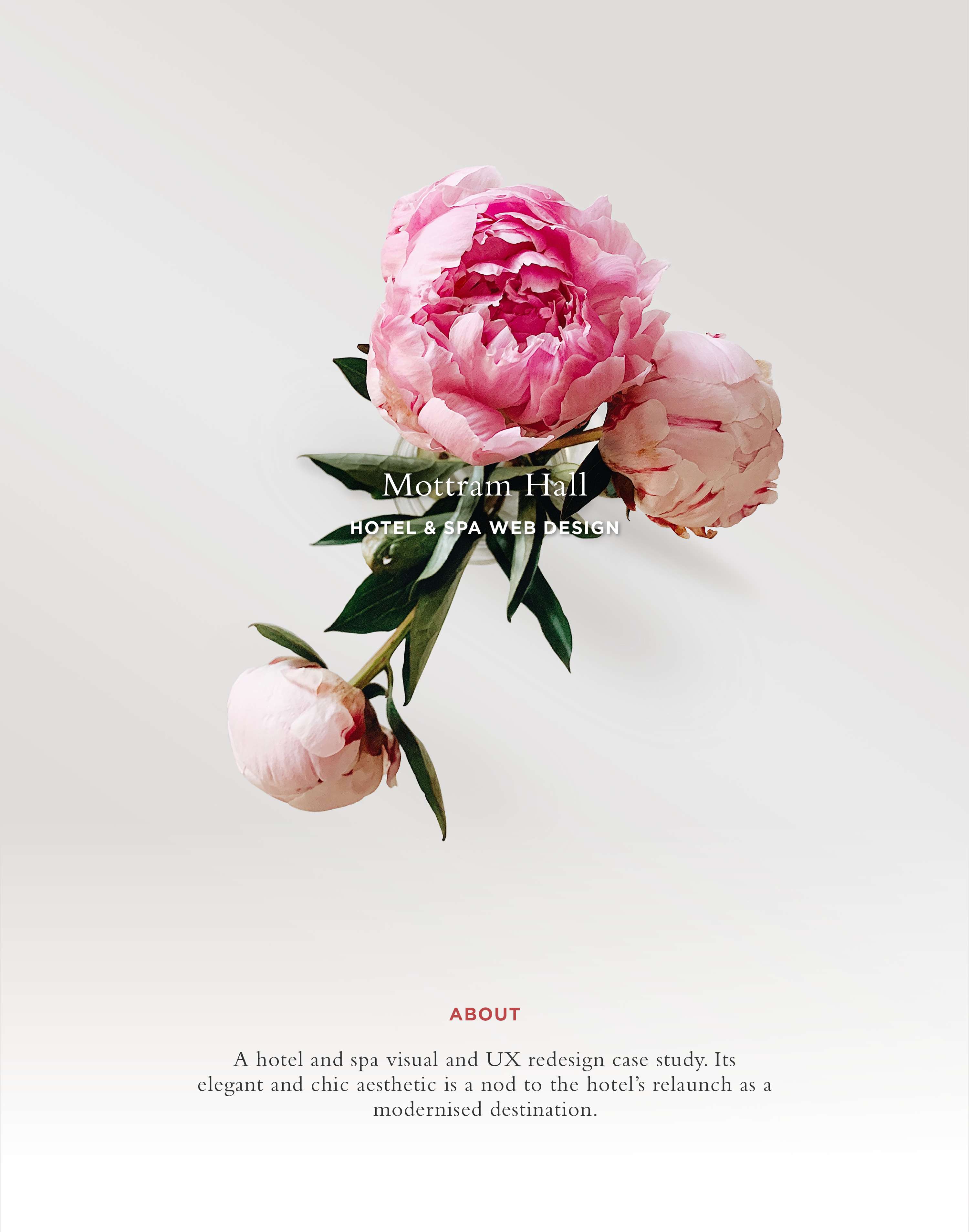 Mottram Hall Website Design Concept by Sybbie Marquez