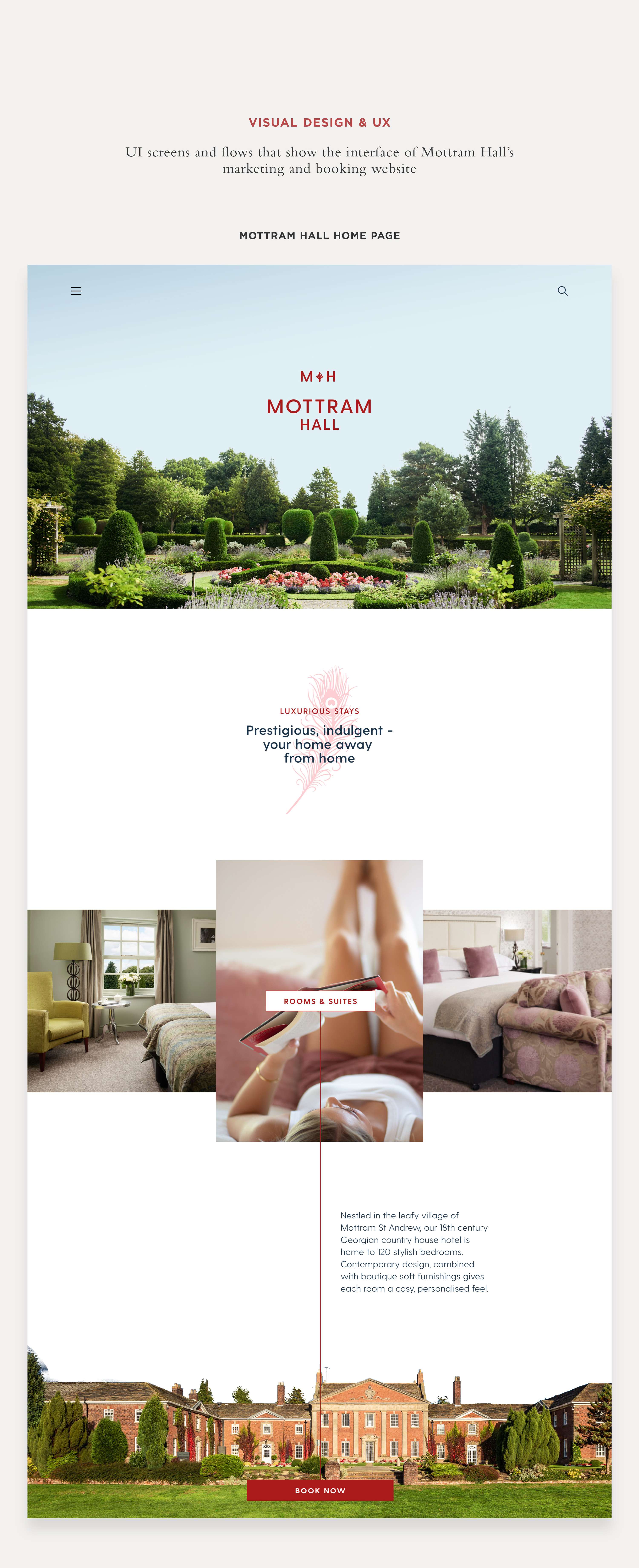 Mottram Hall Website Design Concept by Sybbie Marquez