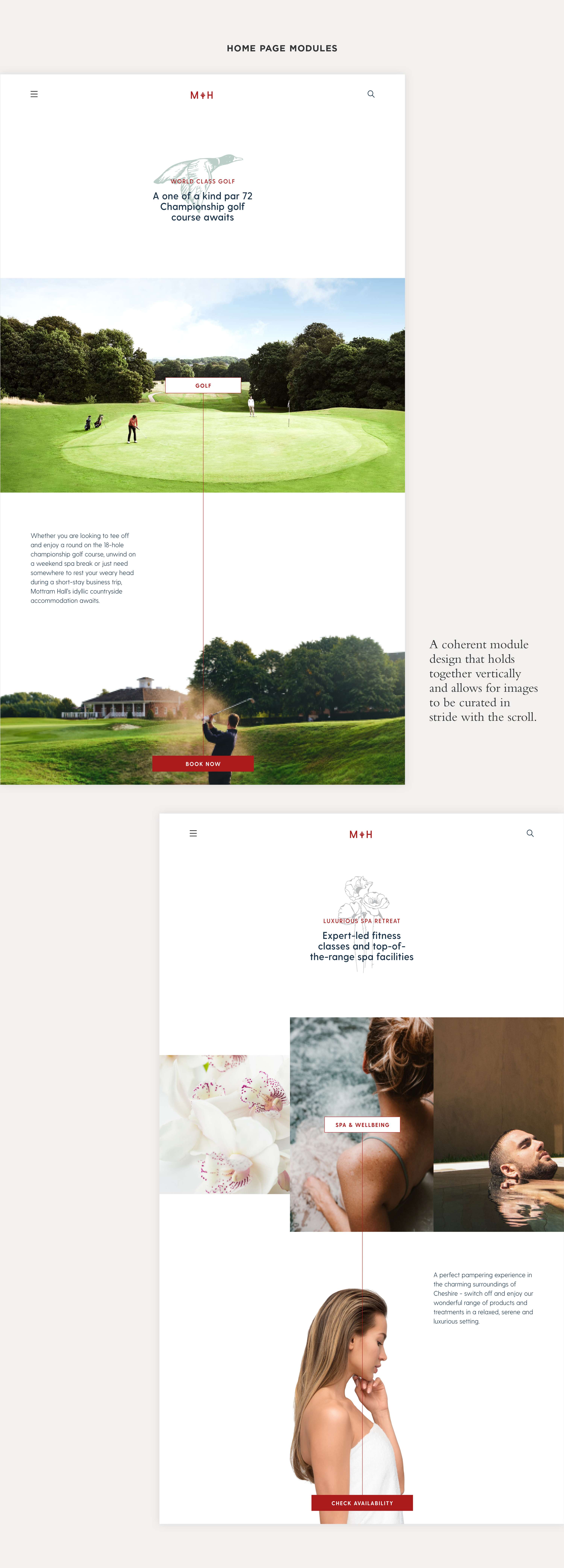 Mottram Hall Website Design Concept by Sybbie Marquez