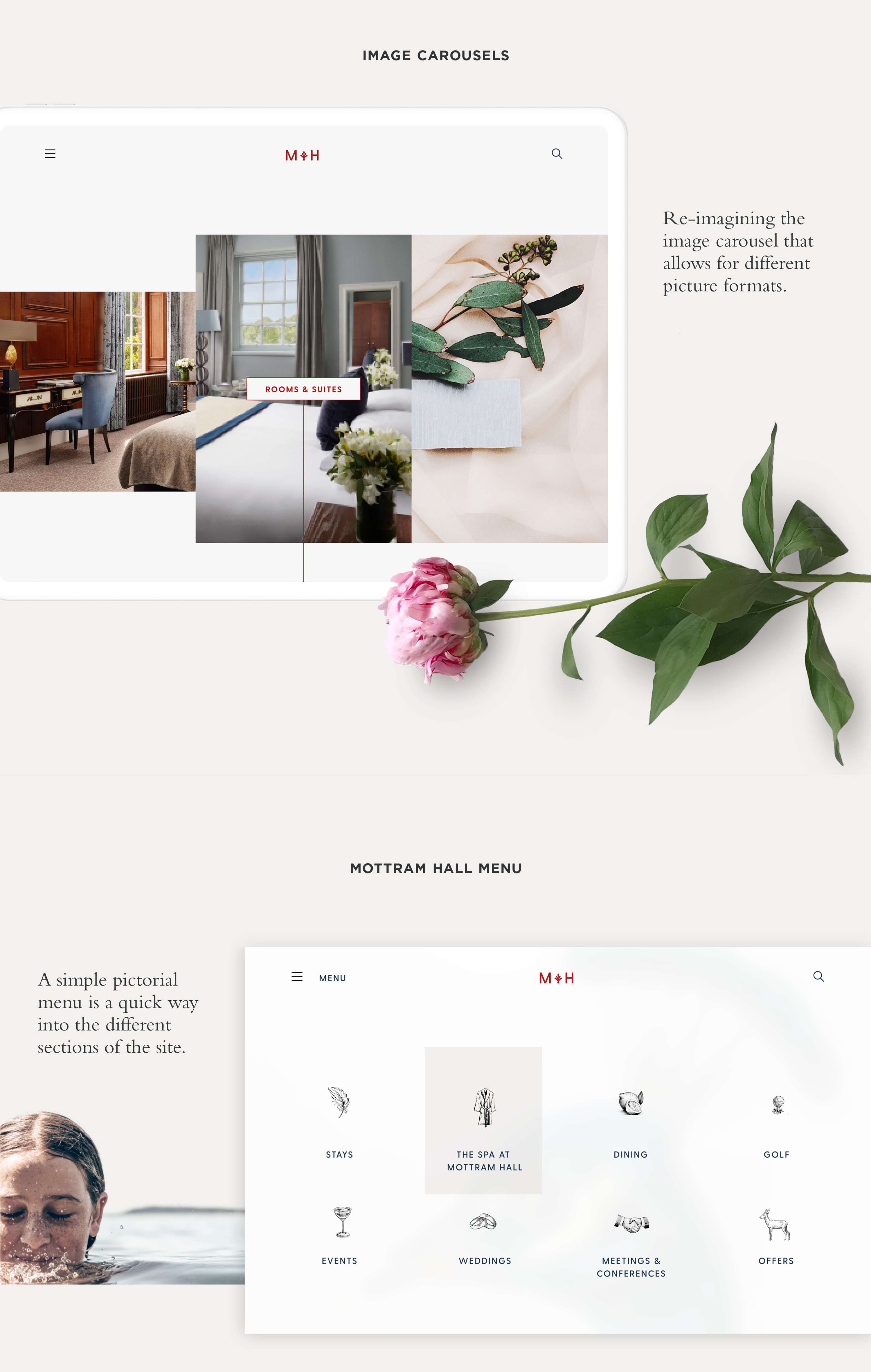 Mottram Hall Website Design Concept by Sybbie Marquez