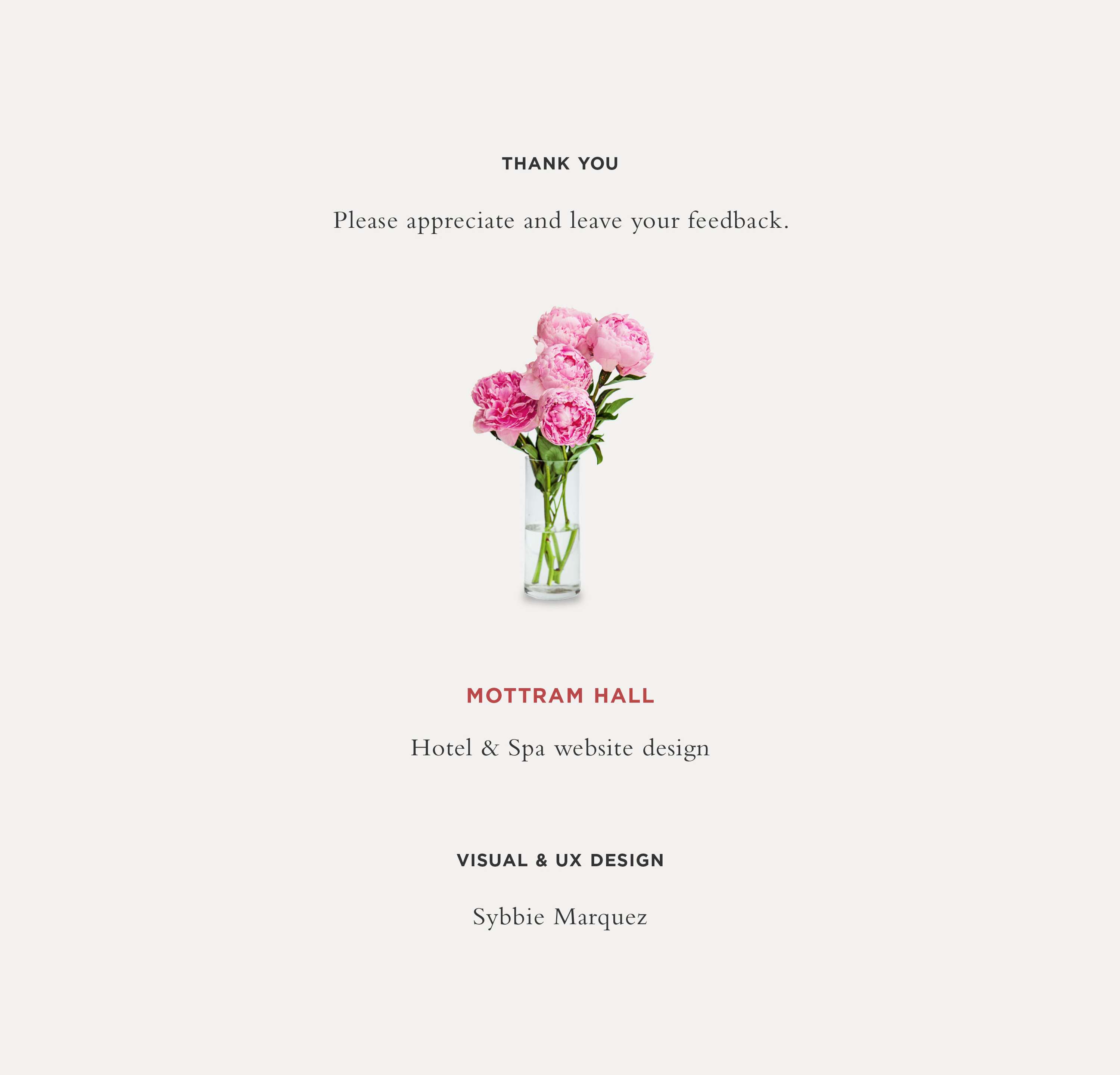 Mottram Hall Website Design Concept by Sybbie Marquez