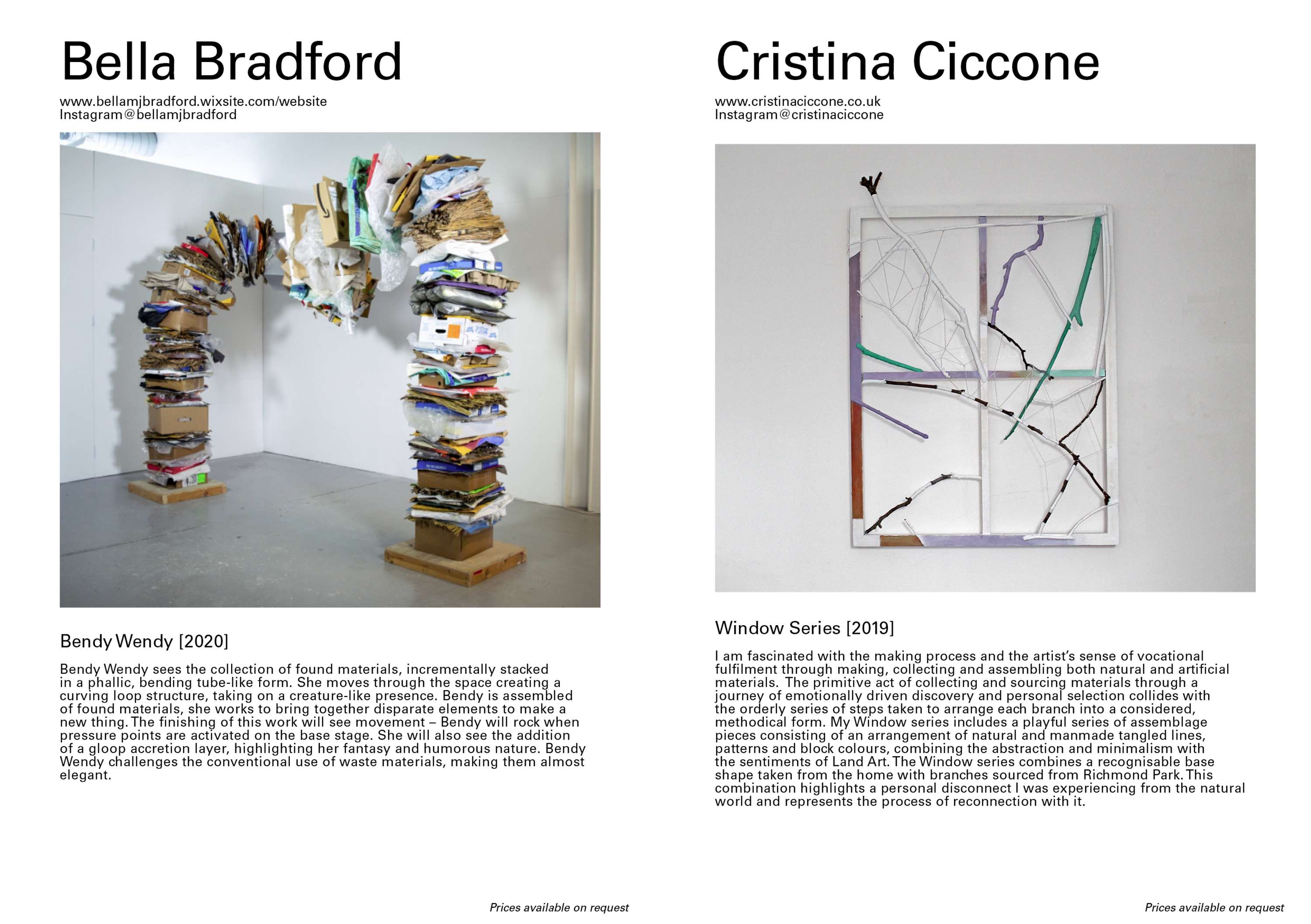 ASSEMBLAGE Exhibition Booklet Spreads by Myrddin Wooding