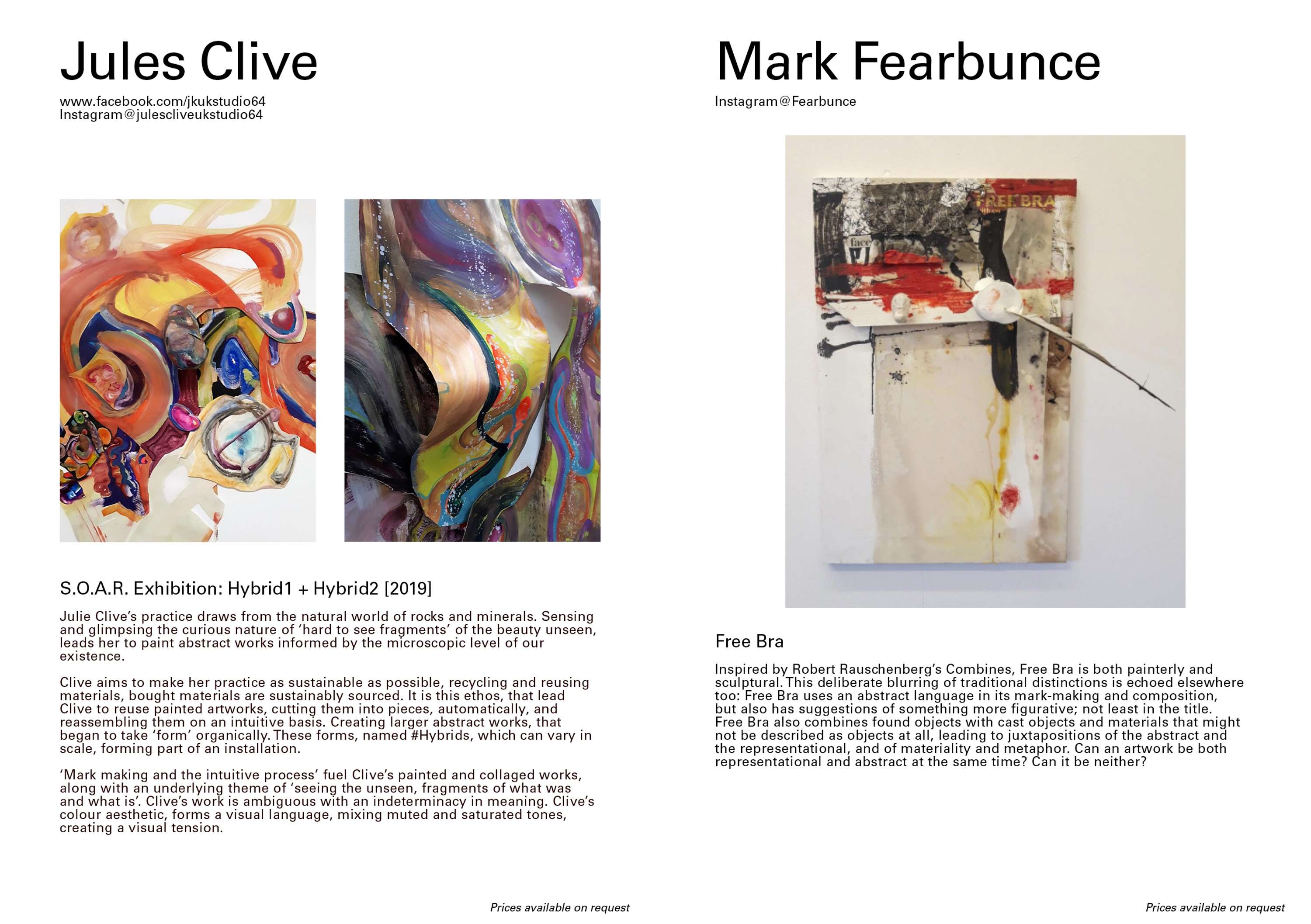 ASSEMBLAGE Exhibition Booklet Spreads by Myrddin Wooding
