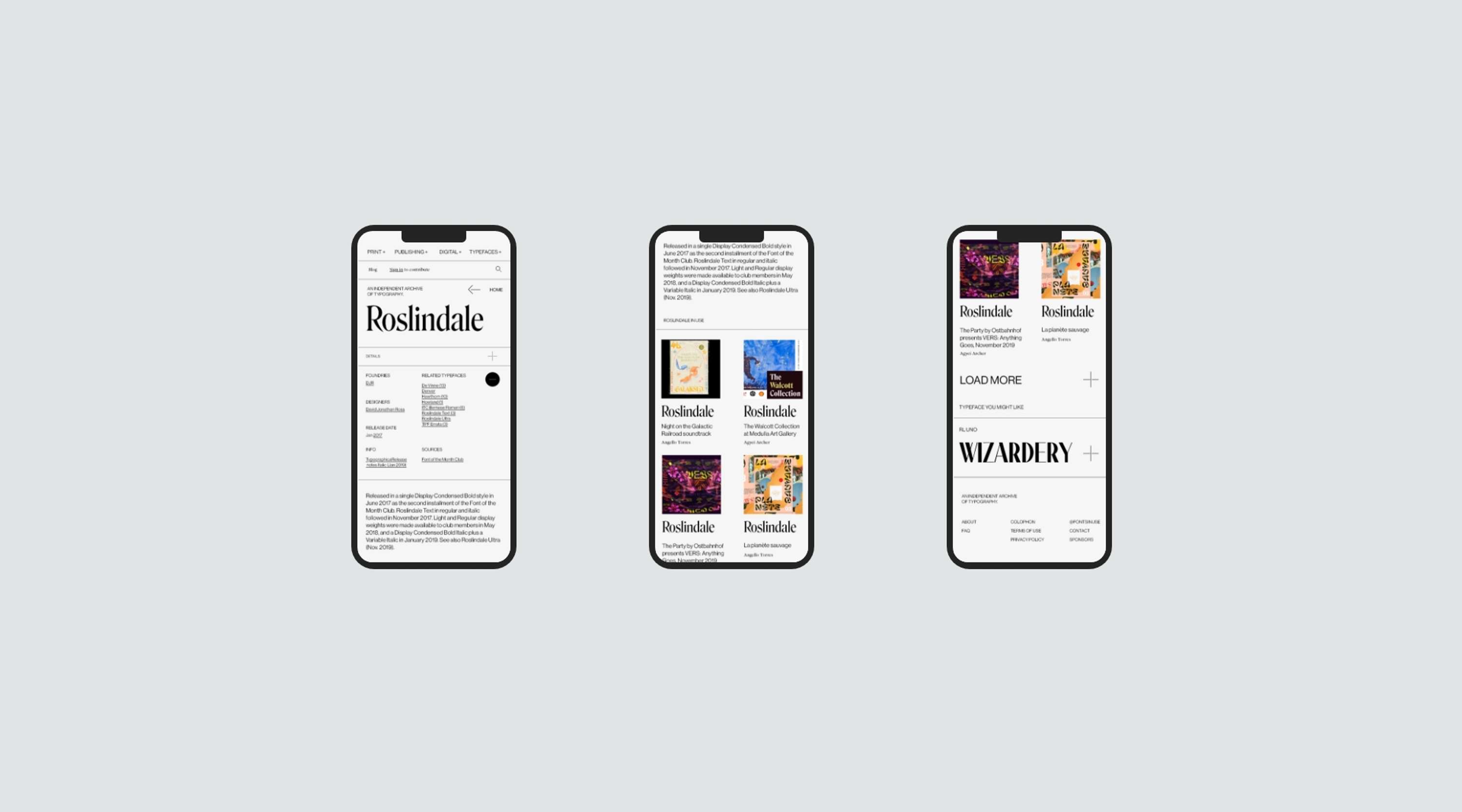 Fonts in Use redesign concept by Camelia Cucolea
