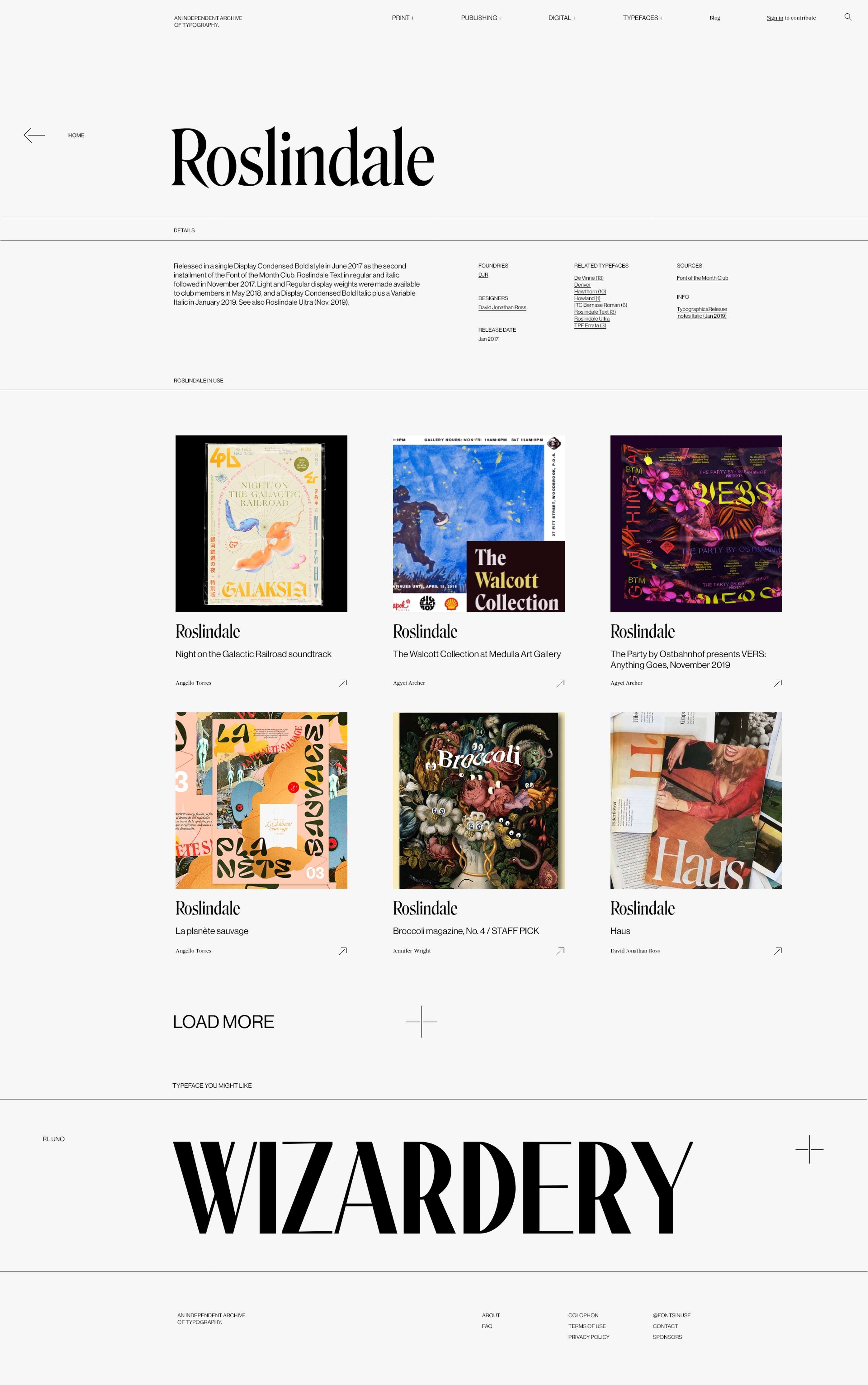 Fonts in Use redesign concept by Camelia Cucolea