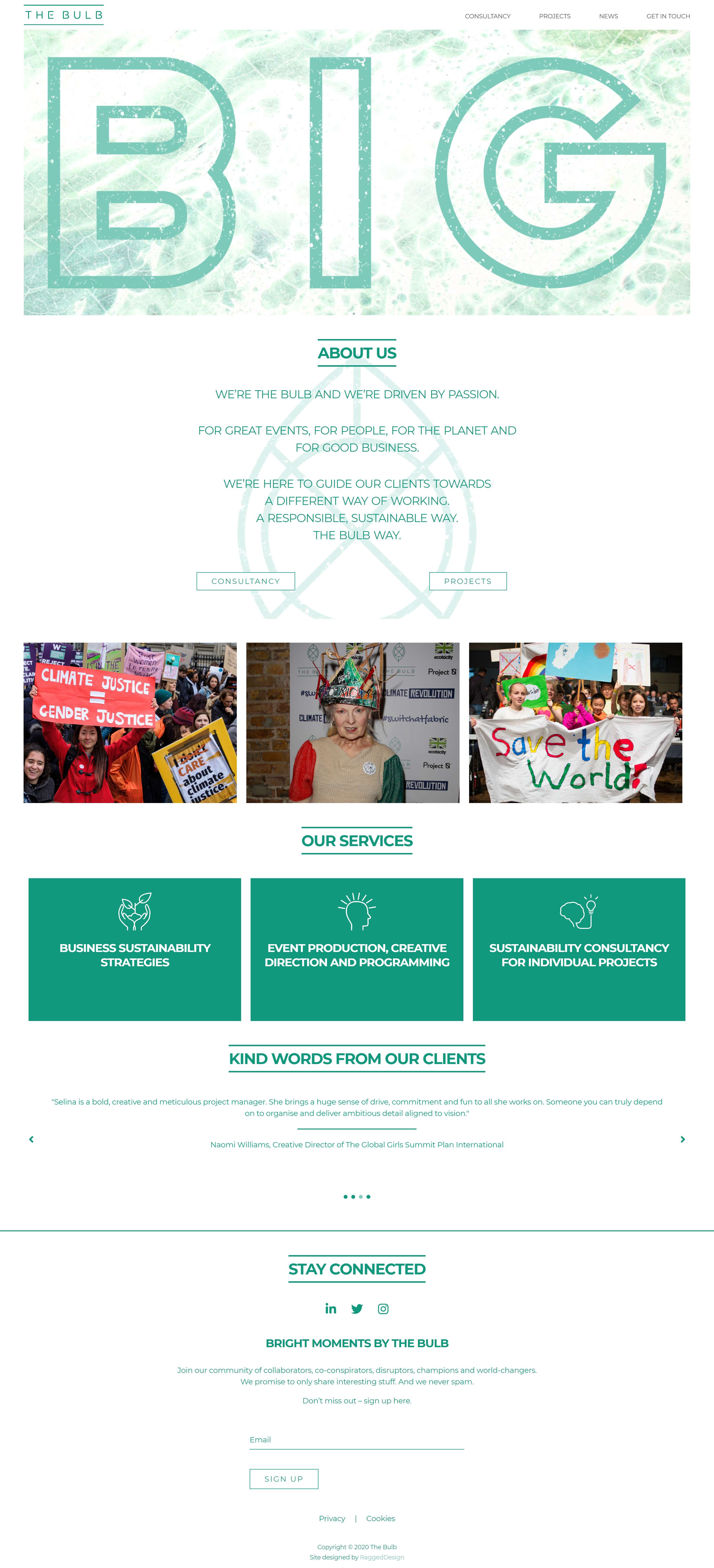 The Bulb website by Rachel Girling