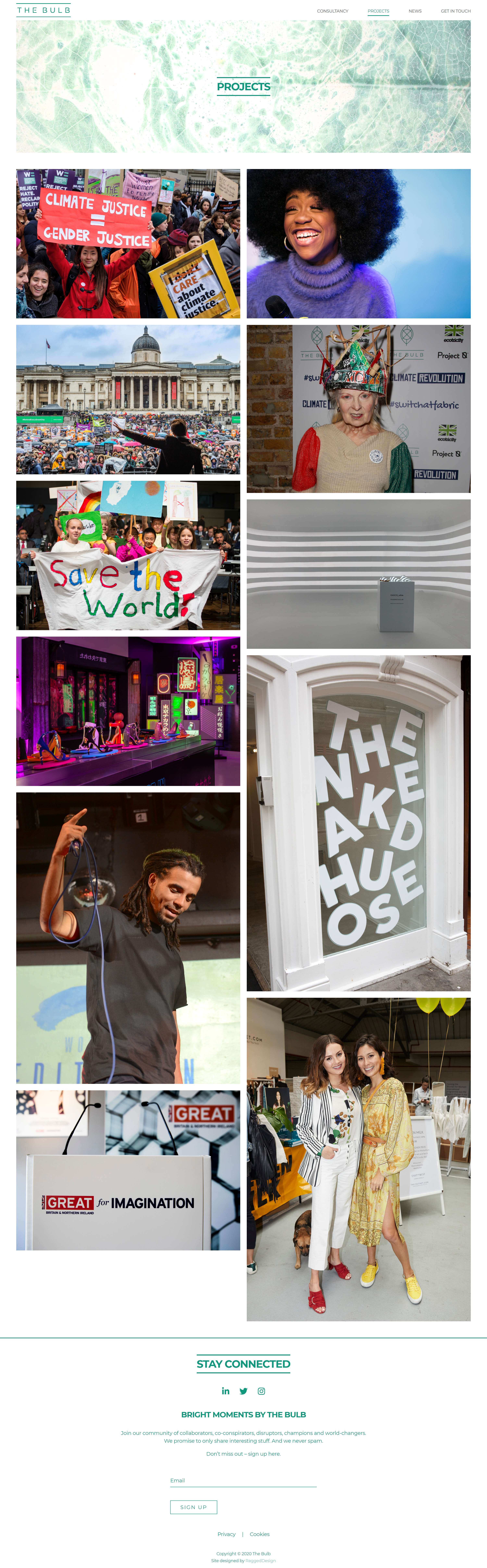 The Bulb website by Rachel Girling