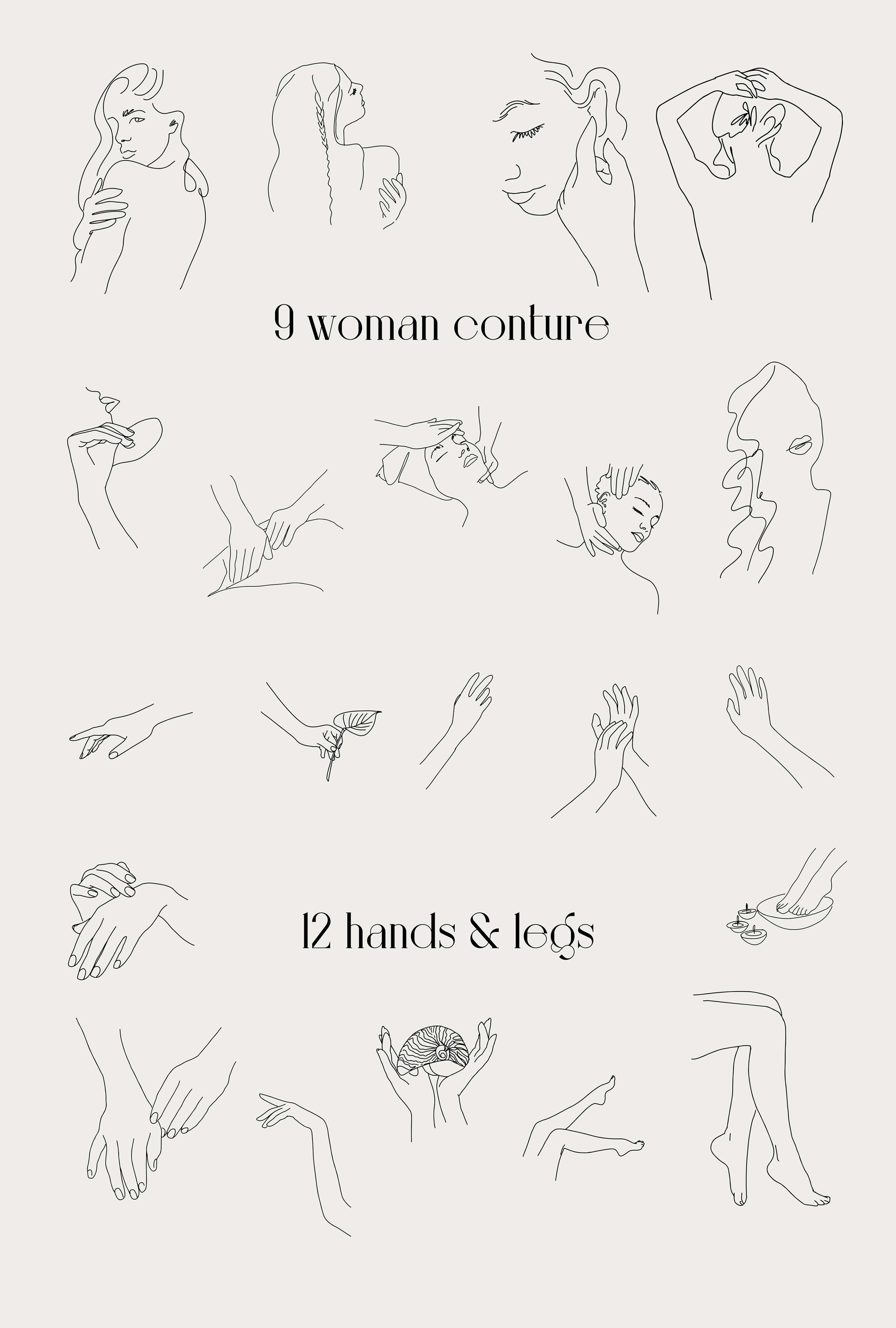 Spa collection in line art style. by Valeriia Riabko