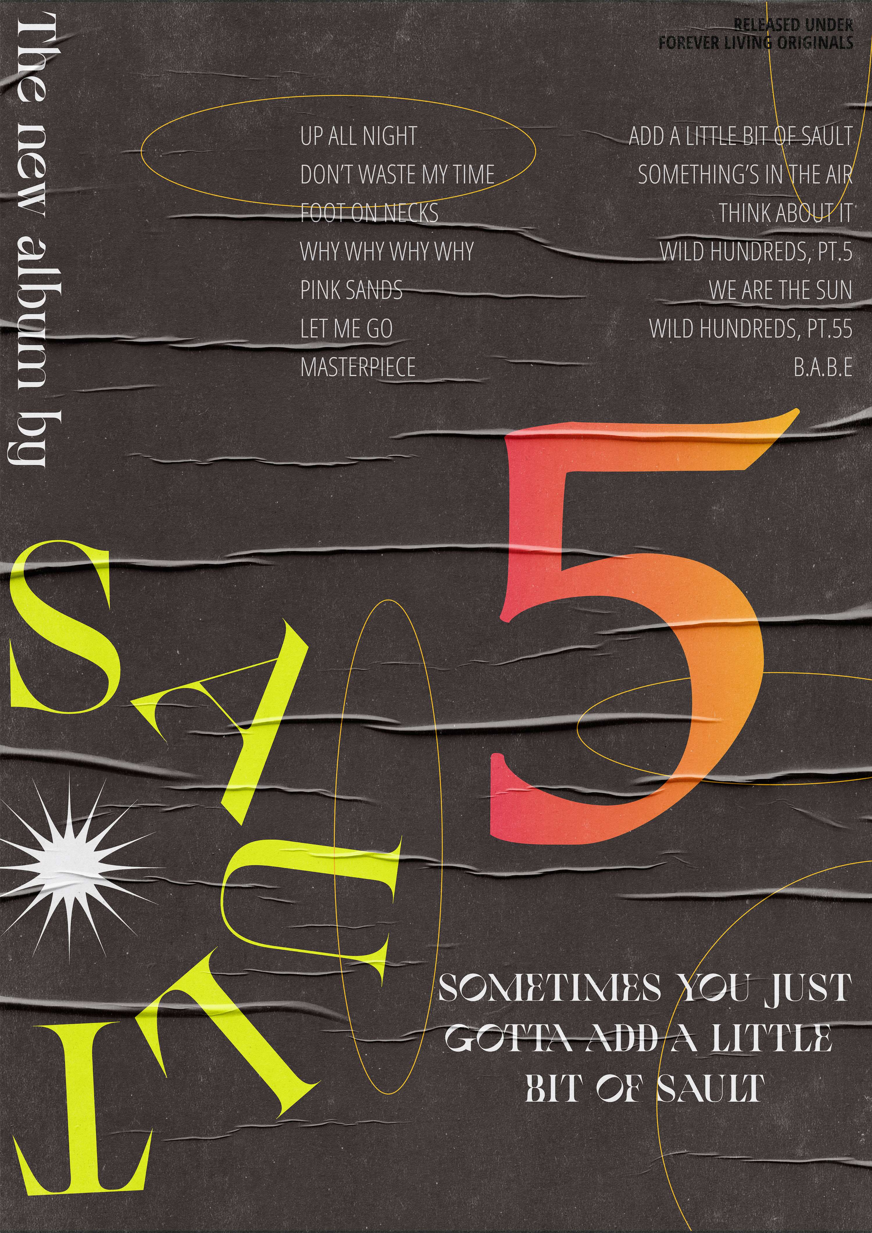 SAULT album re-design by Riley Wallis