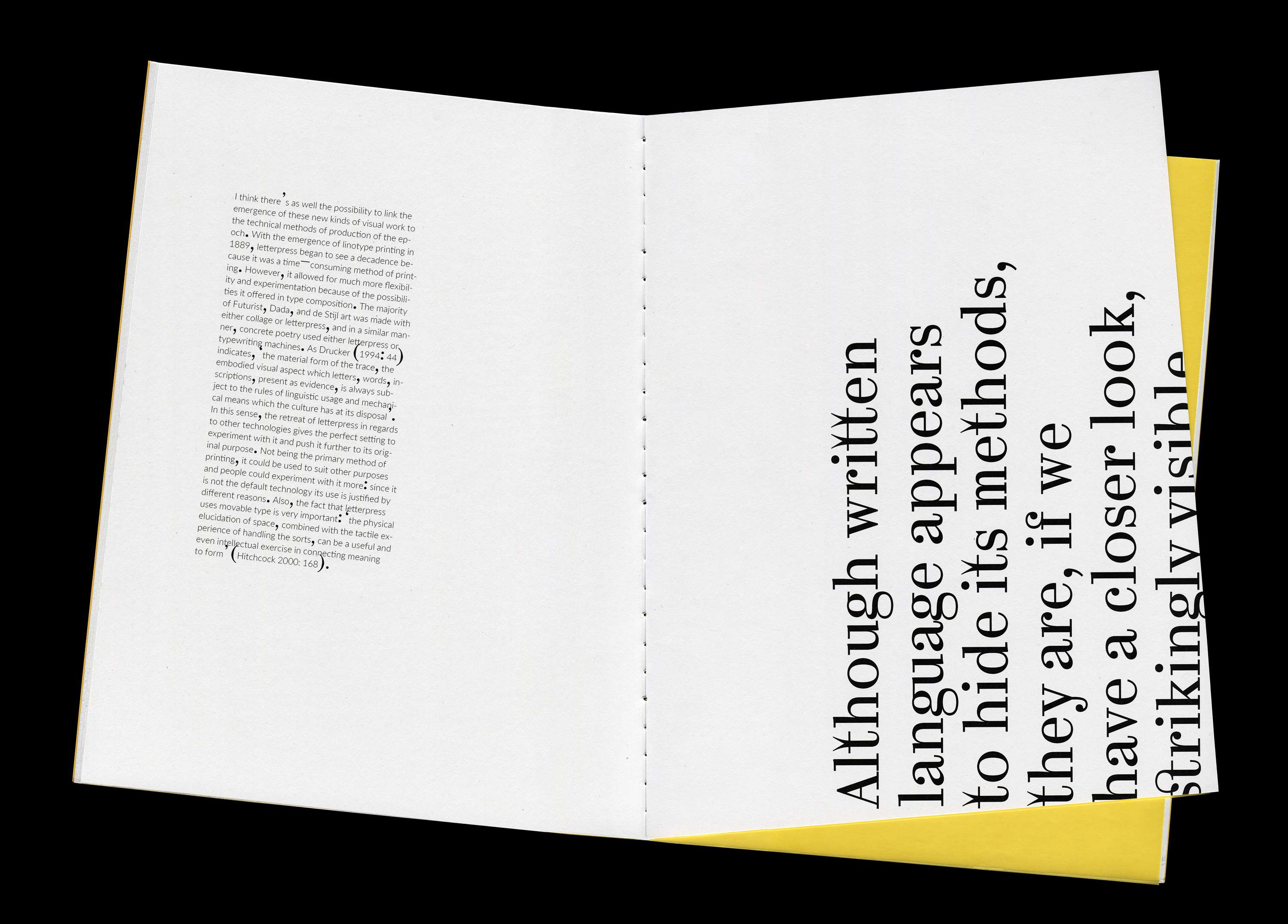 Visual & syntactic materialities in written language by Elena Etter