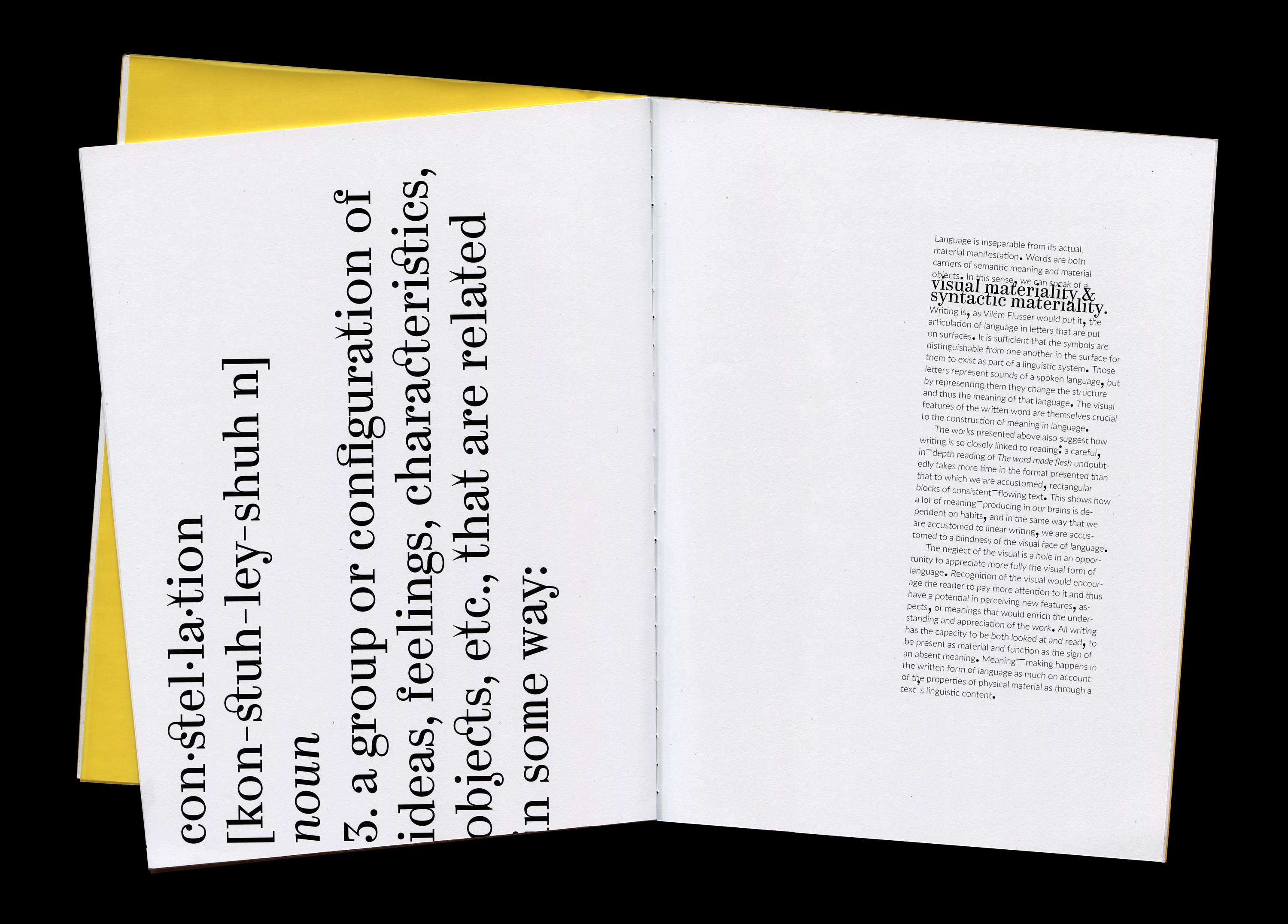 Visual & syntactic materialities in written language by Elena Etter