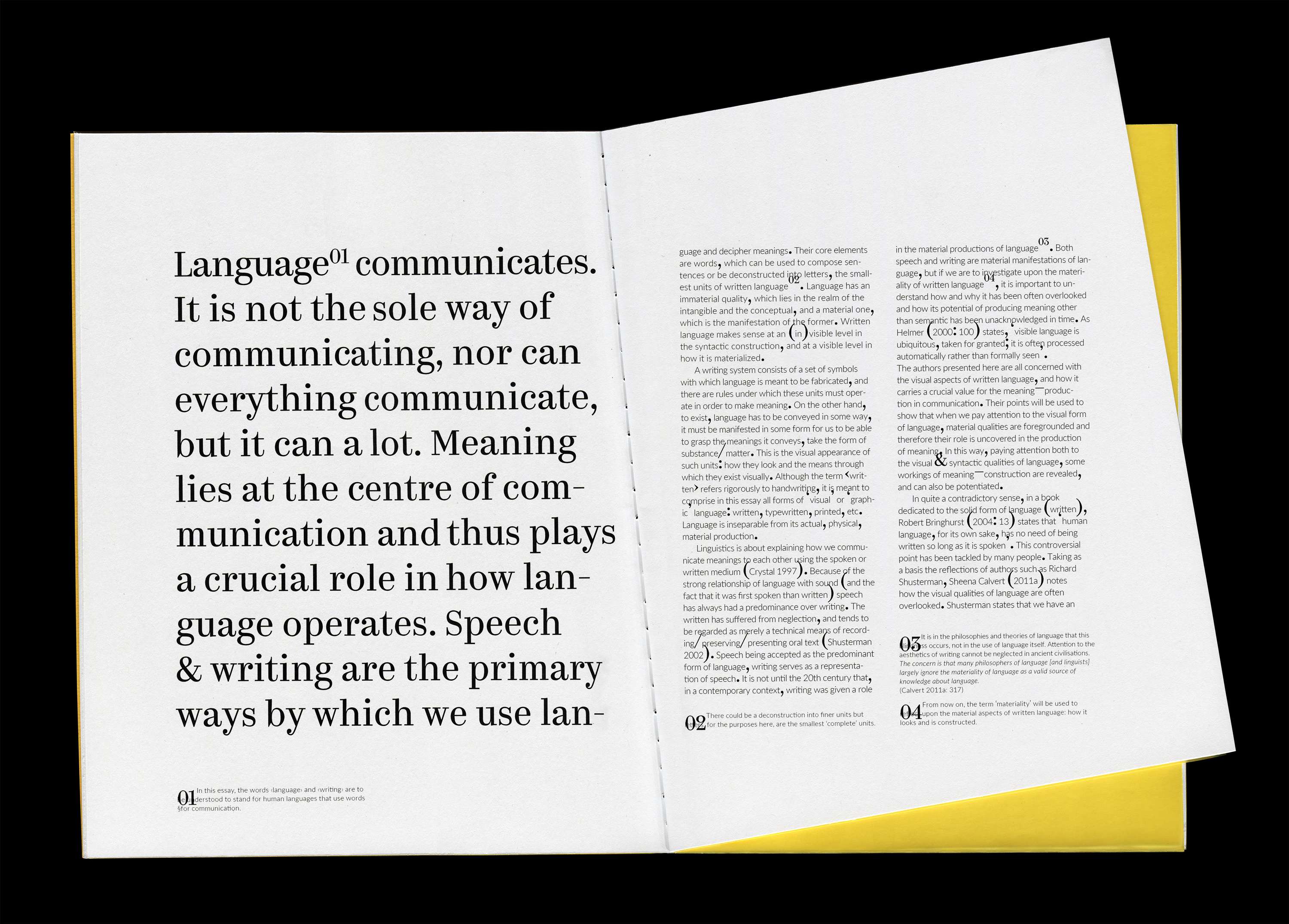 Visual & syntactic materialities in written language by Elena Etter