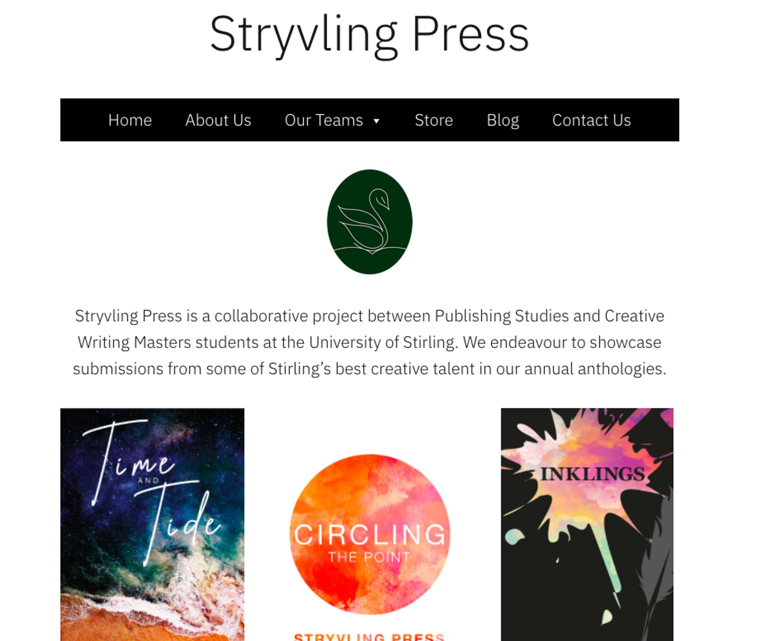 Stryvling Press Website by Federica Trogu