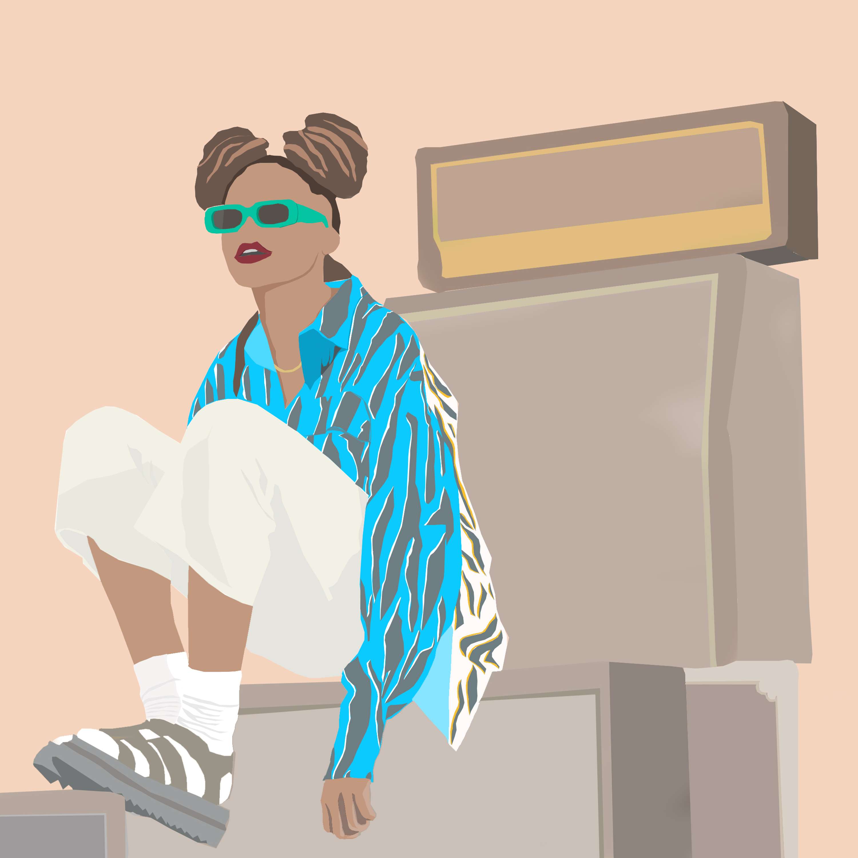 Colour Block Portraits by Chloe Sumption