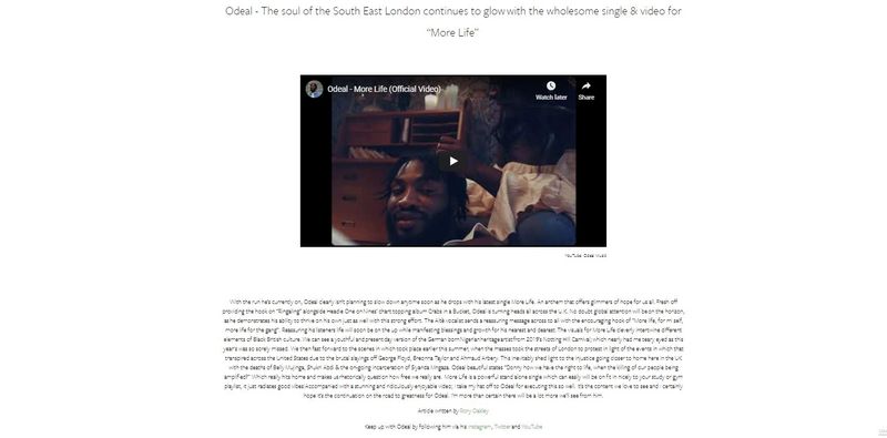 Odeal - More Life by Rory Oakley