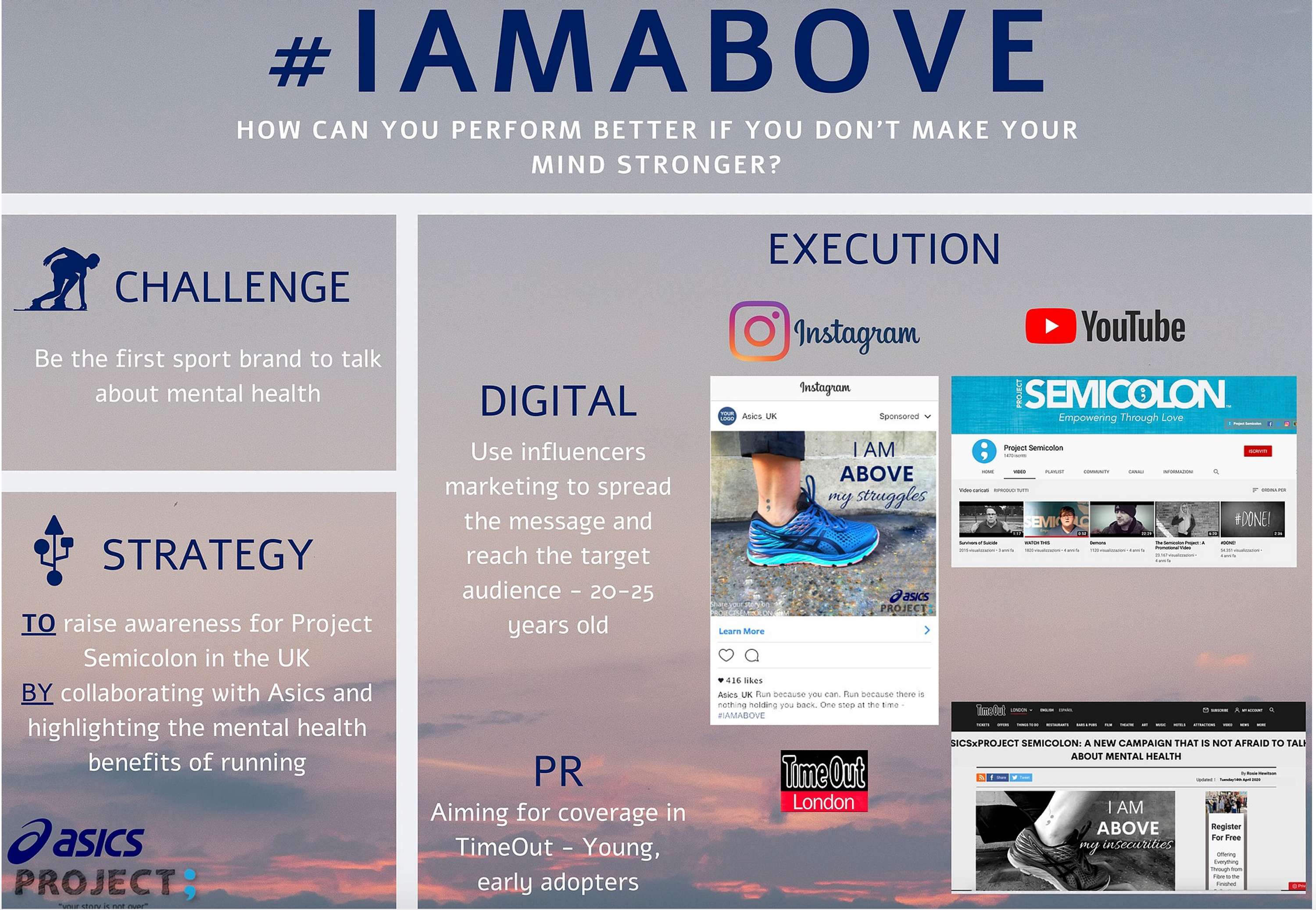 #IAMABOVE - Asics x Project Semicolon by Giulia Filippini