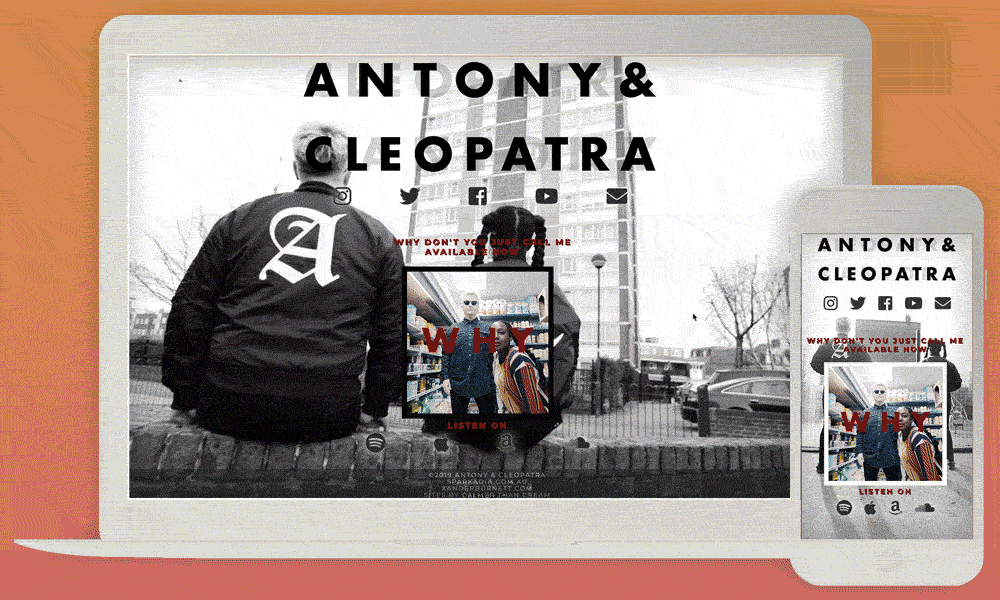 Antony & Cleopatra Website Design & Development by Kara Mukerjee