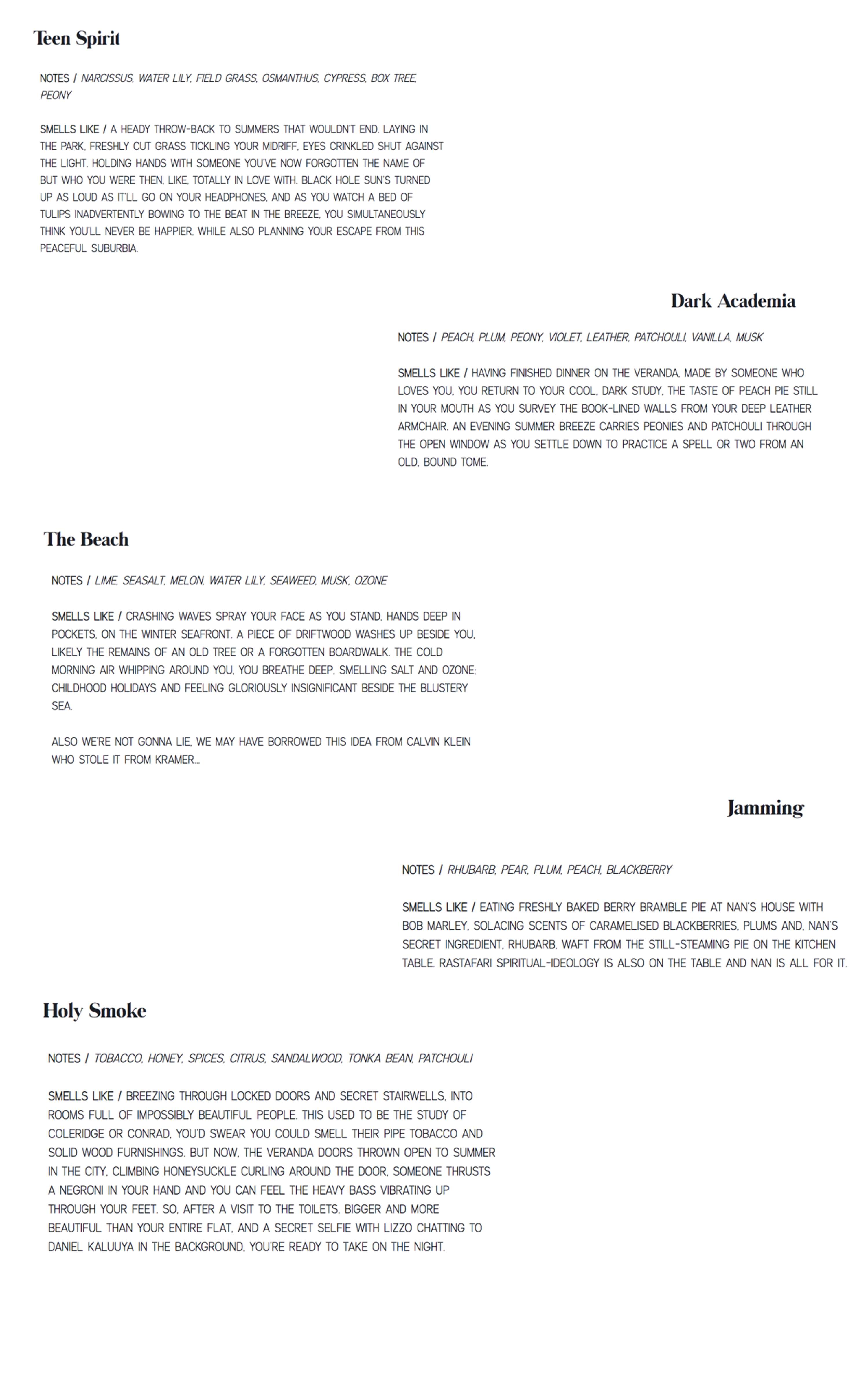 COMMON SENSE LONDON web copy and product descriptions by Miriam Sallon