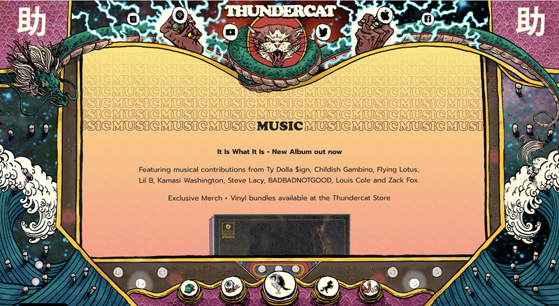 Thundercat - website. by Amy Elizabeth Gittins