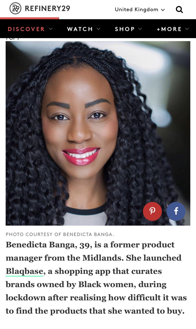 PR in Refinery29 by Benedicta Banga