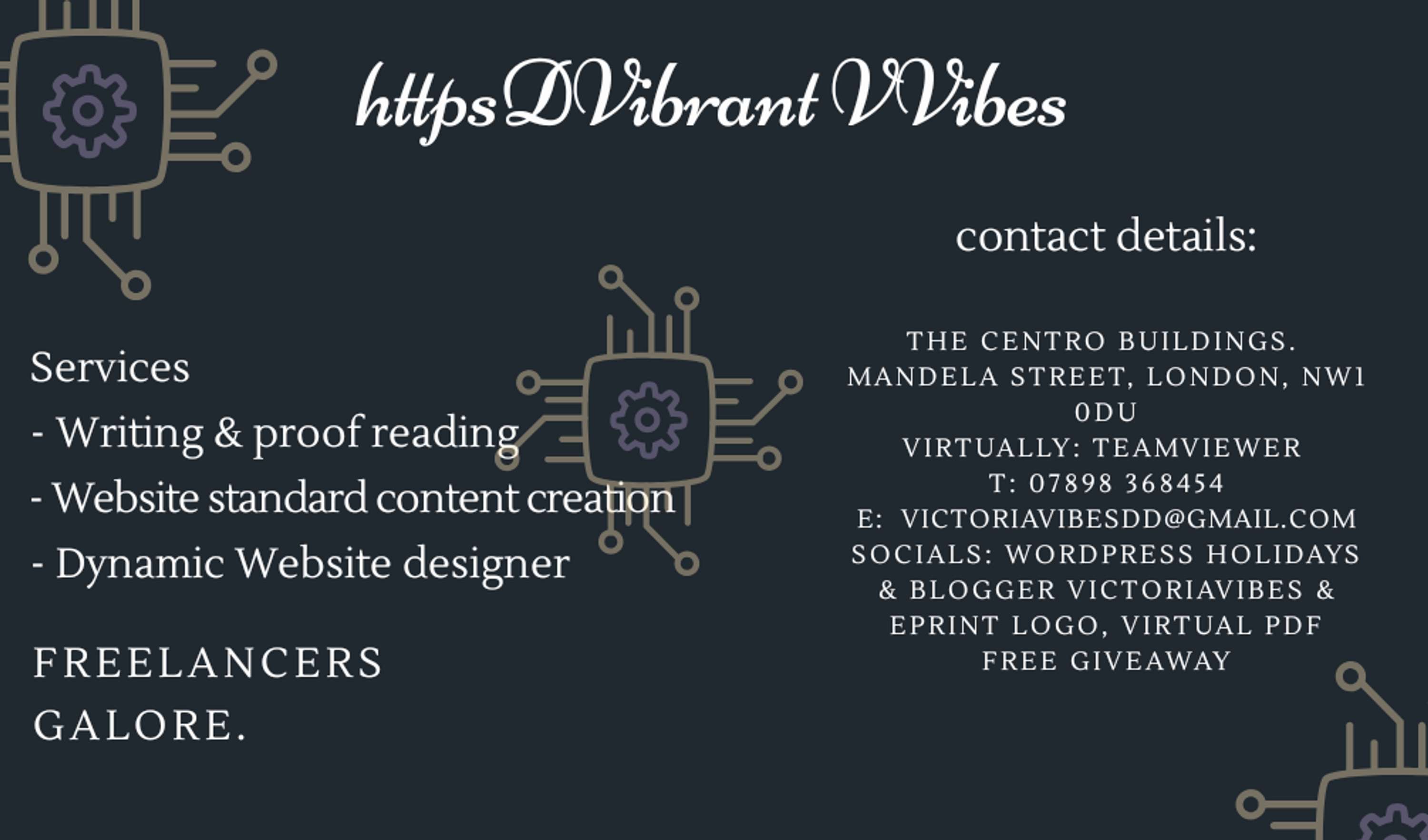 Recommendations: Content Creation and Design Services by Deborah VVibes Brown-Esumai