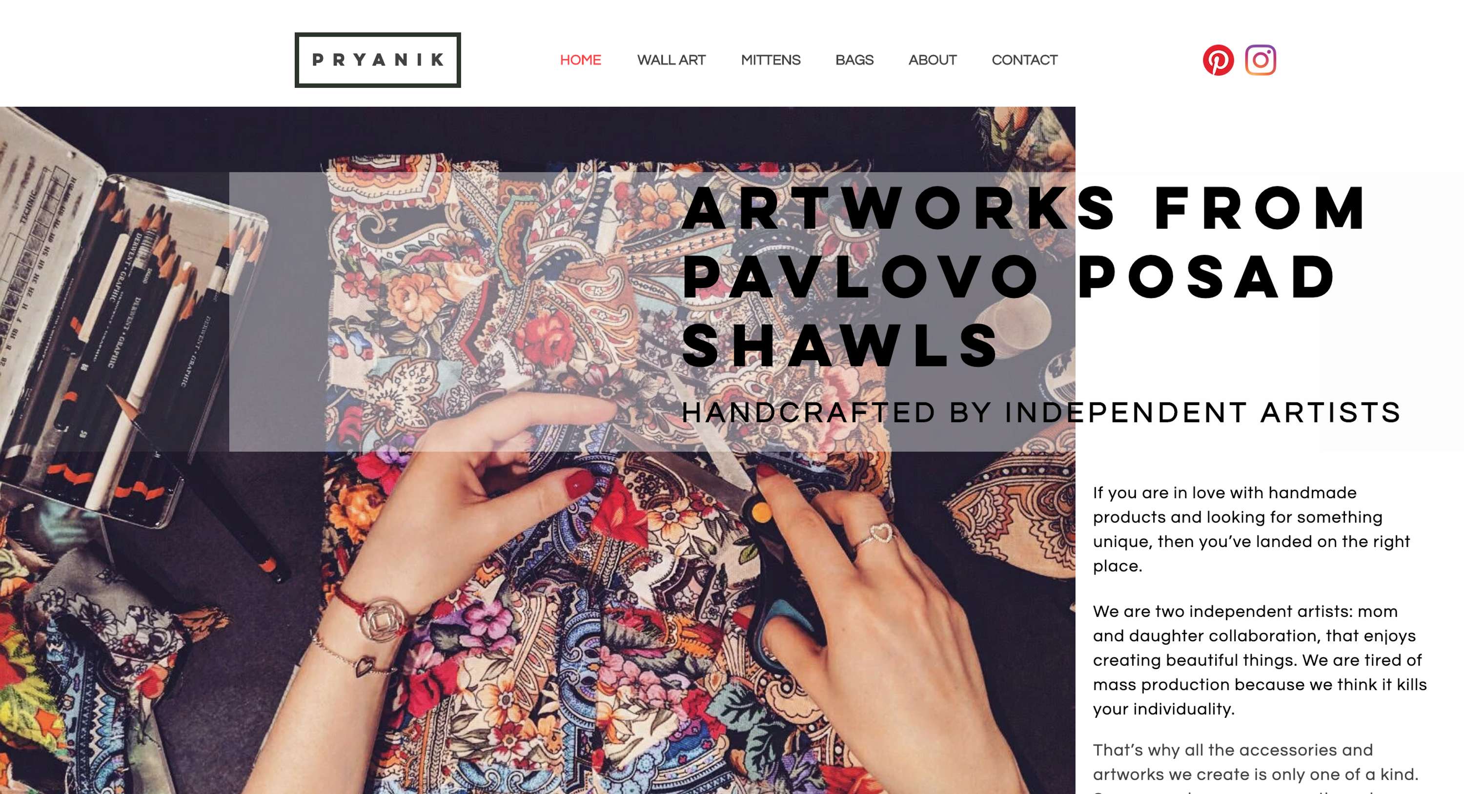 E-commerce website Pryanik.store development by Catherine Kass